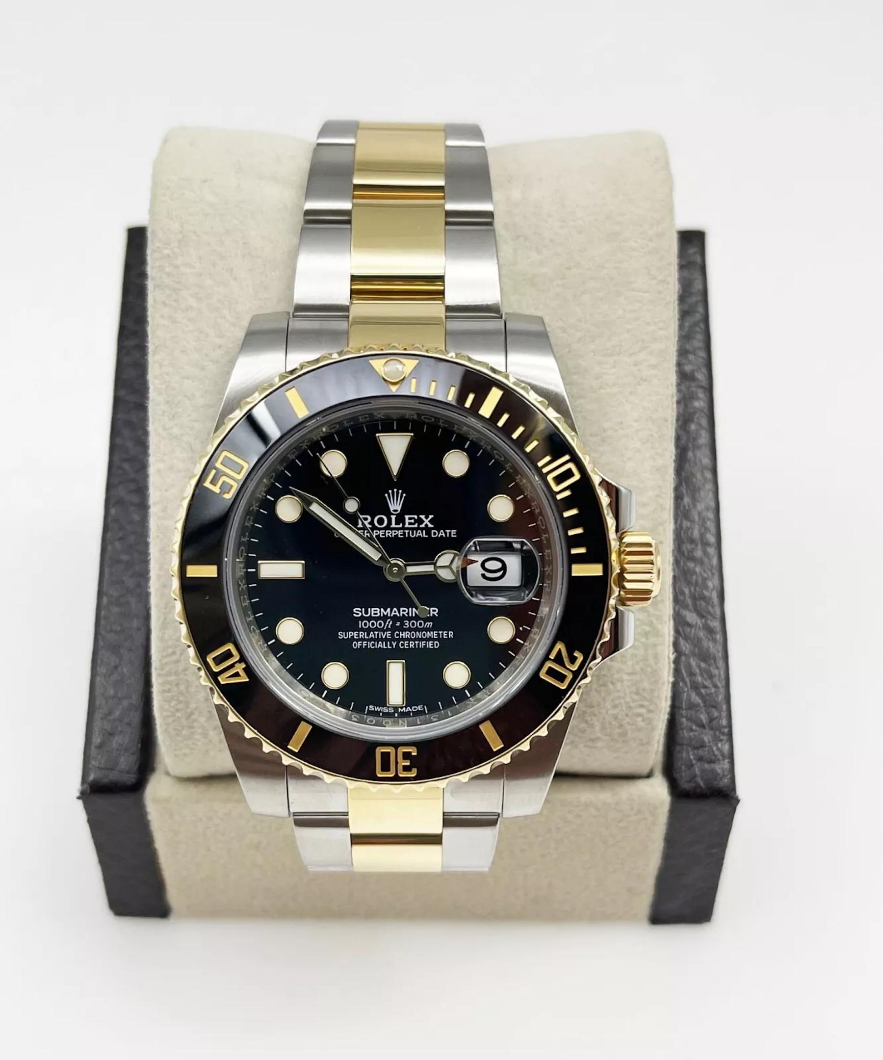 Rolex Submariner 116613LN Schwarze Keramik 18K Gold Stahl Box Papier 2017 1