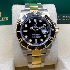 Rolex Submariner 116613LN Steel 18K Yellow Gold Black Dial Watch Box Papers