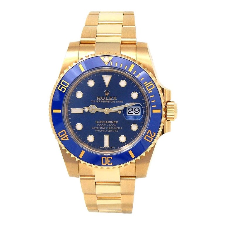Rolex Submariner 116618, Blue Dial, Certified and Warranty For Sale at ...
