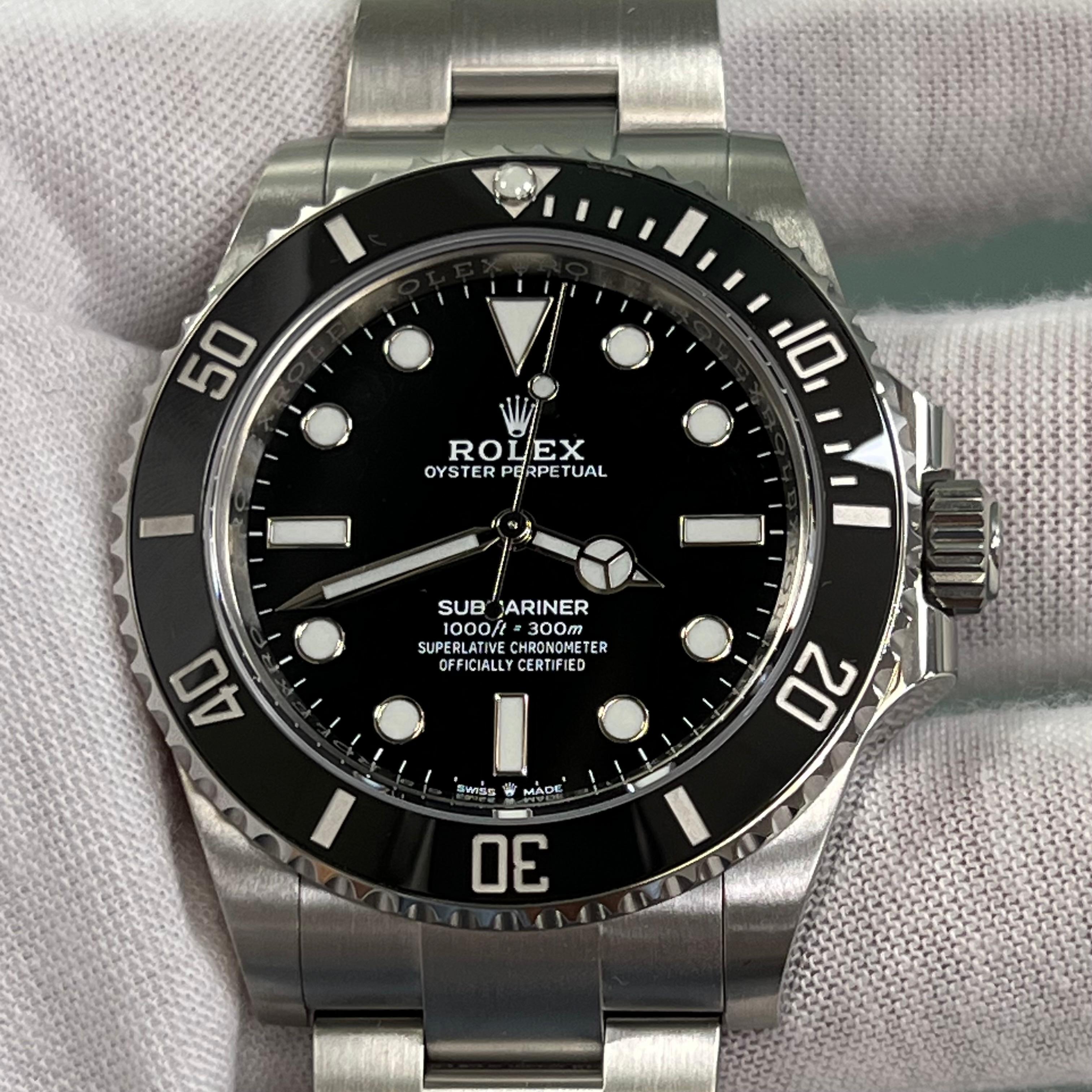 Rolex Submariner 124060 41mm Black Ceramic Stainless Steel Box Papers 2022 For Sale 6