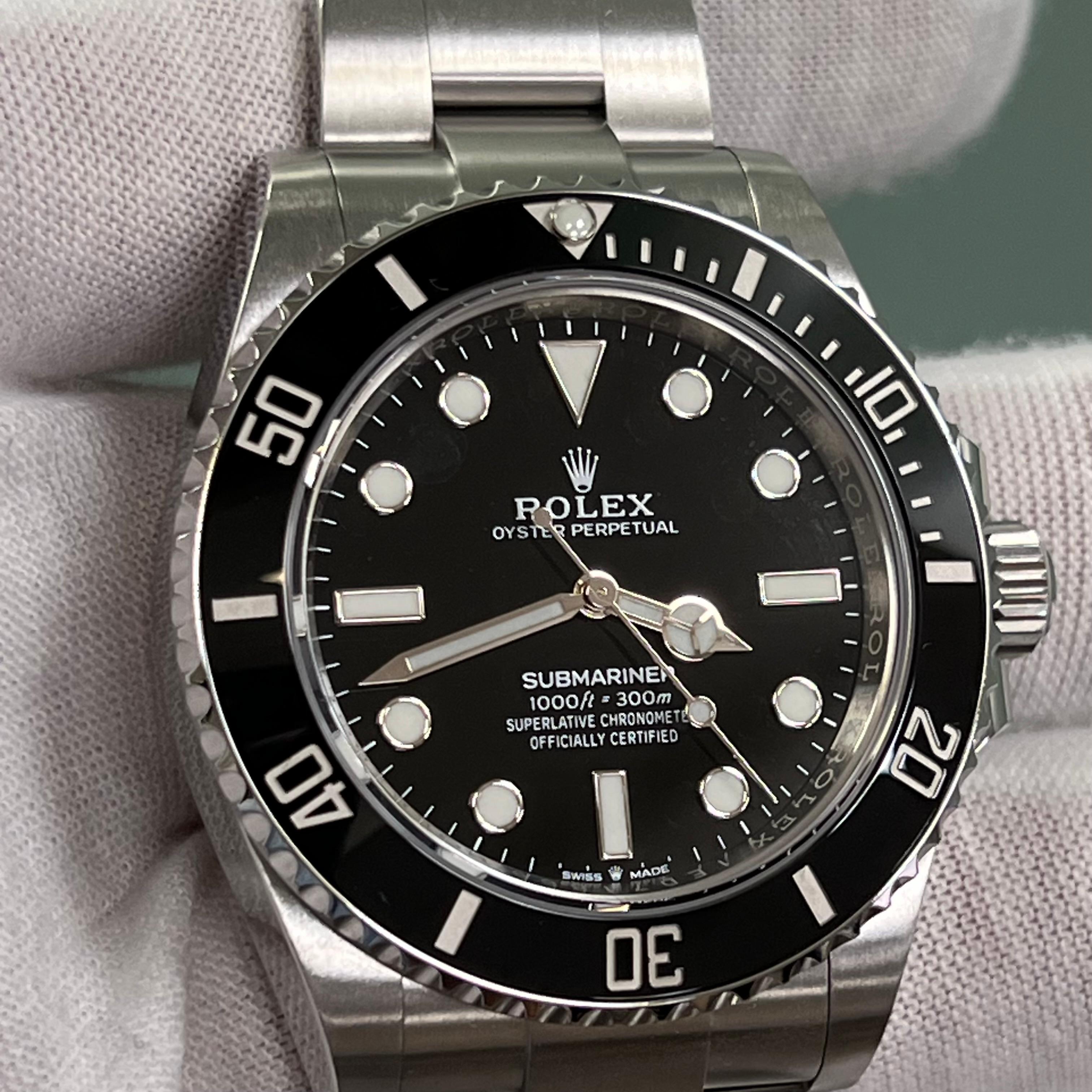 Rolex Submariner 124060 41mm Black Ceramic Stainless Steel Box Papers 2022 For Sale 7