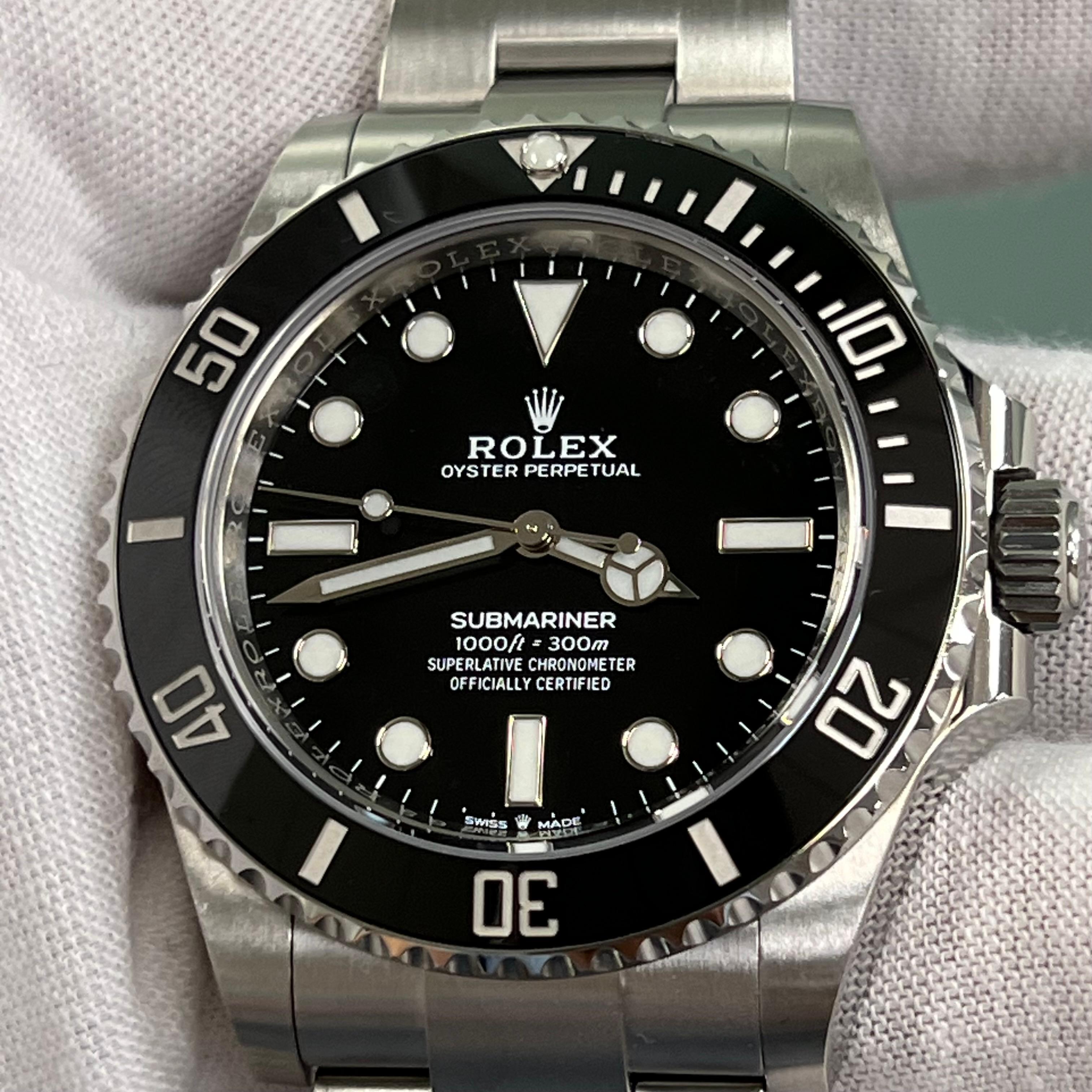 Rolex Submariner 124060 41mm Black Ceramic Stainless Steel Box Papers 2022 For Sale 8