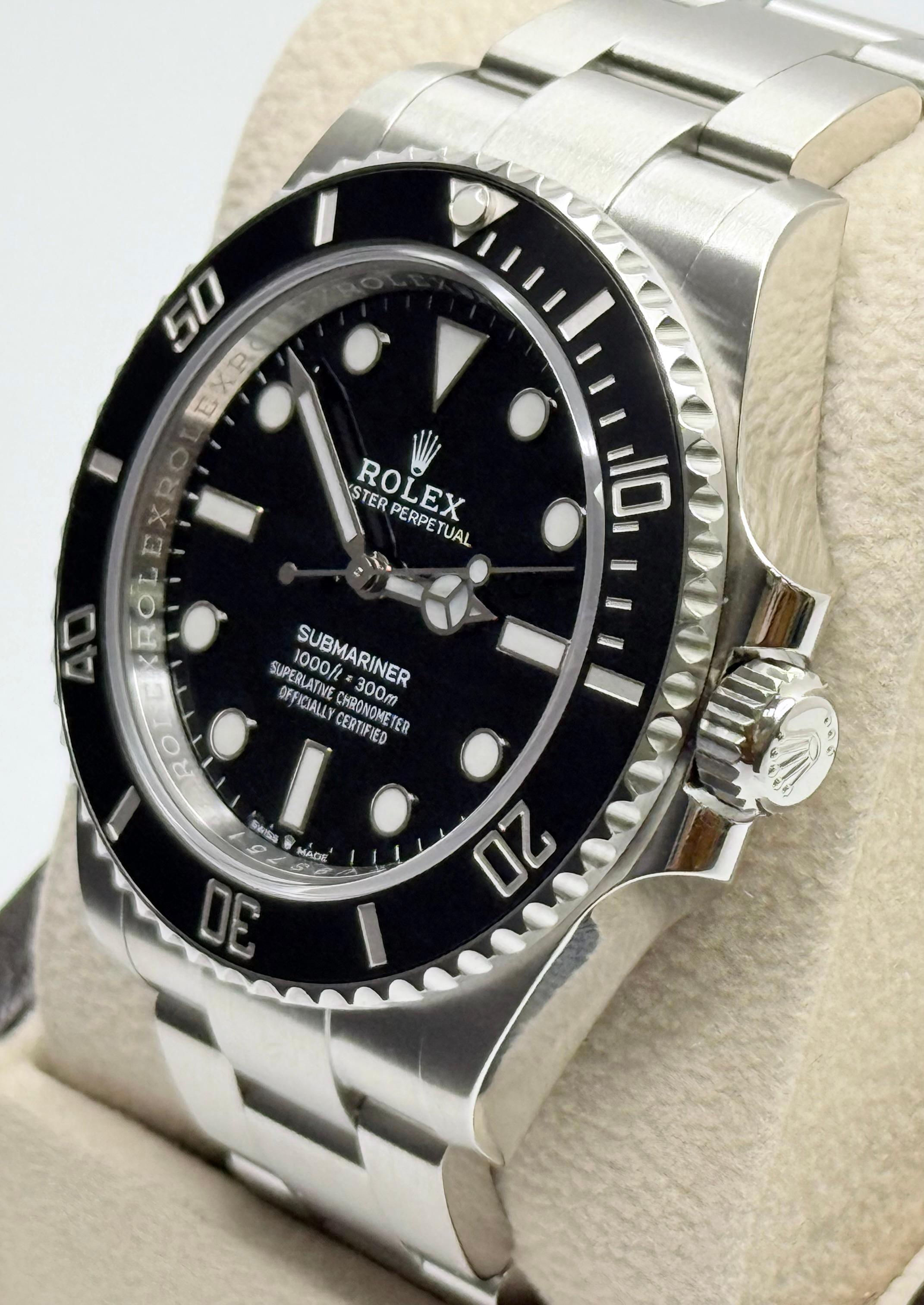 Rolex Submariner 124060 41mm Cerámica Negra Acero Inoxidable Caja Papeles 2022 en Excelente estado para la venta en San Diego, CA