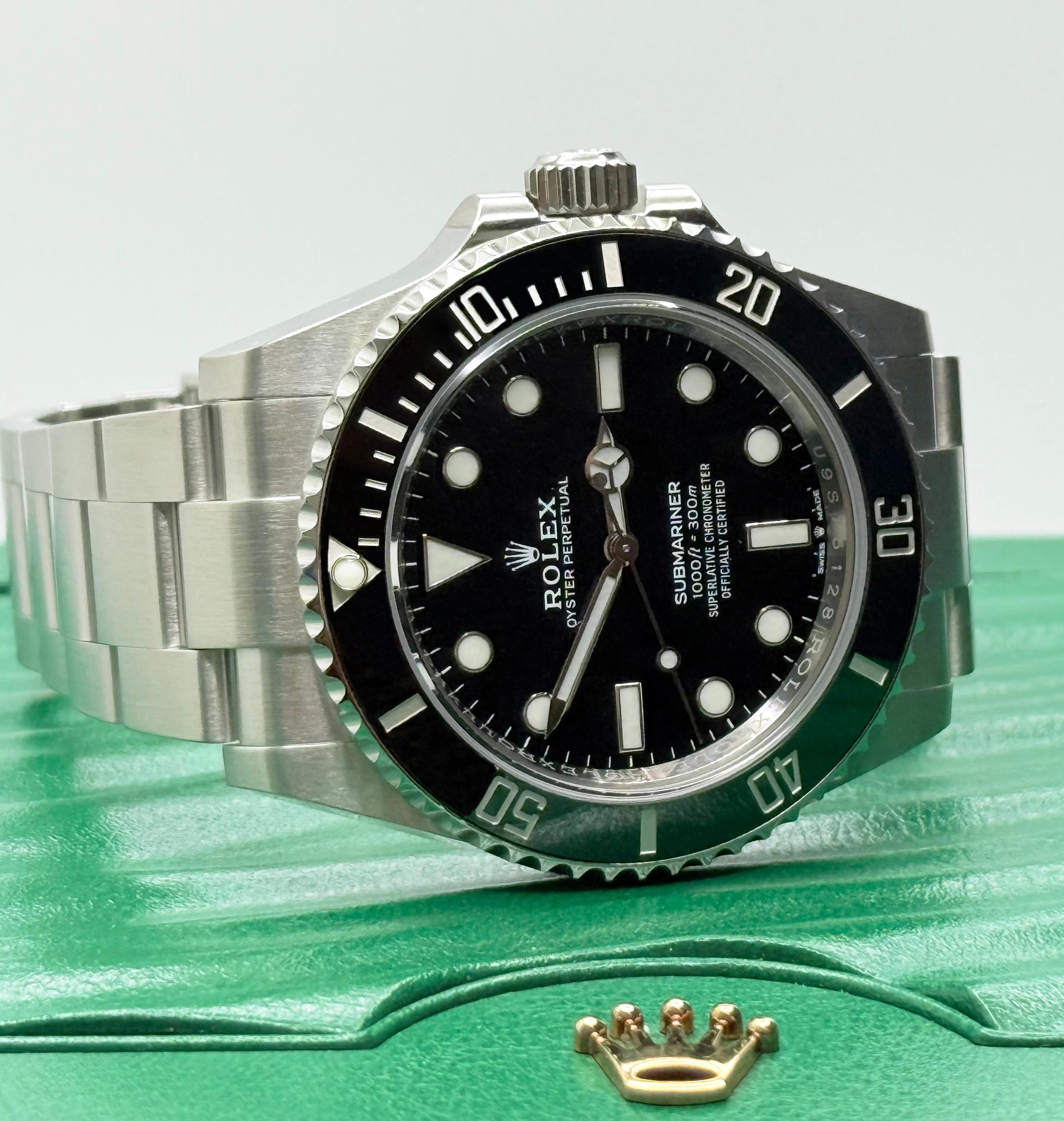 De los hombres Rolex Submariner 124060 41mm Cerámica Negra Acero Inoxidable Caja Papeles 2022 en venta