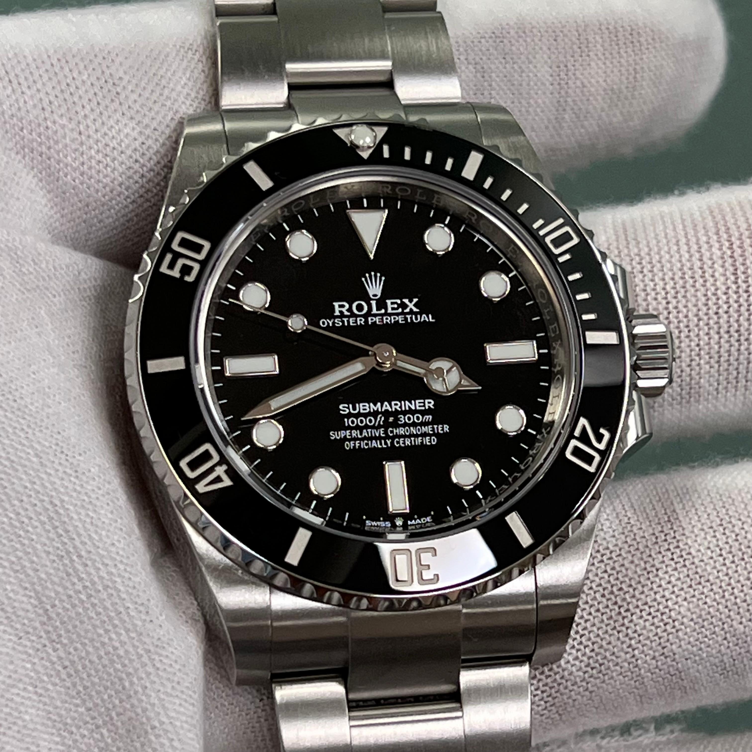 Rolex Submariner 124060 41mm Black Ceramic Stainless Steel Box Papers 2022 For Sale 4
