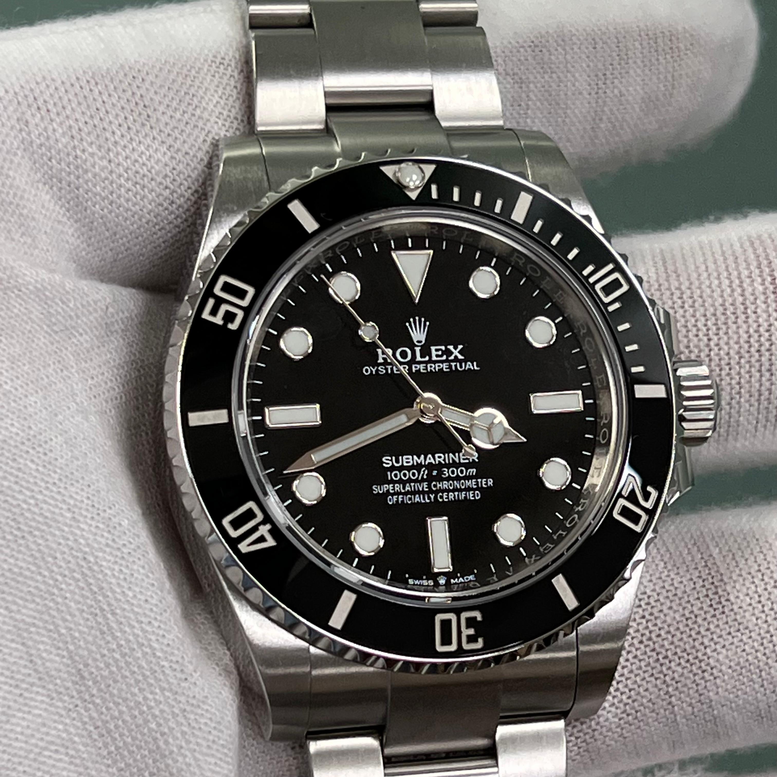 Rolex Submariner 124060 41mm Black Ceramic Stainless Steel Box Papers 2022 For Sale 5