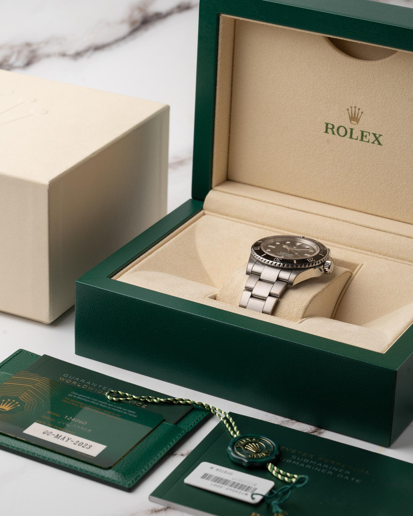 Men's Rolex Submariner 124060 Black Dial 2023 Box and Papers