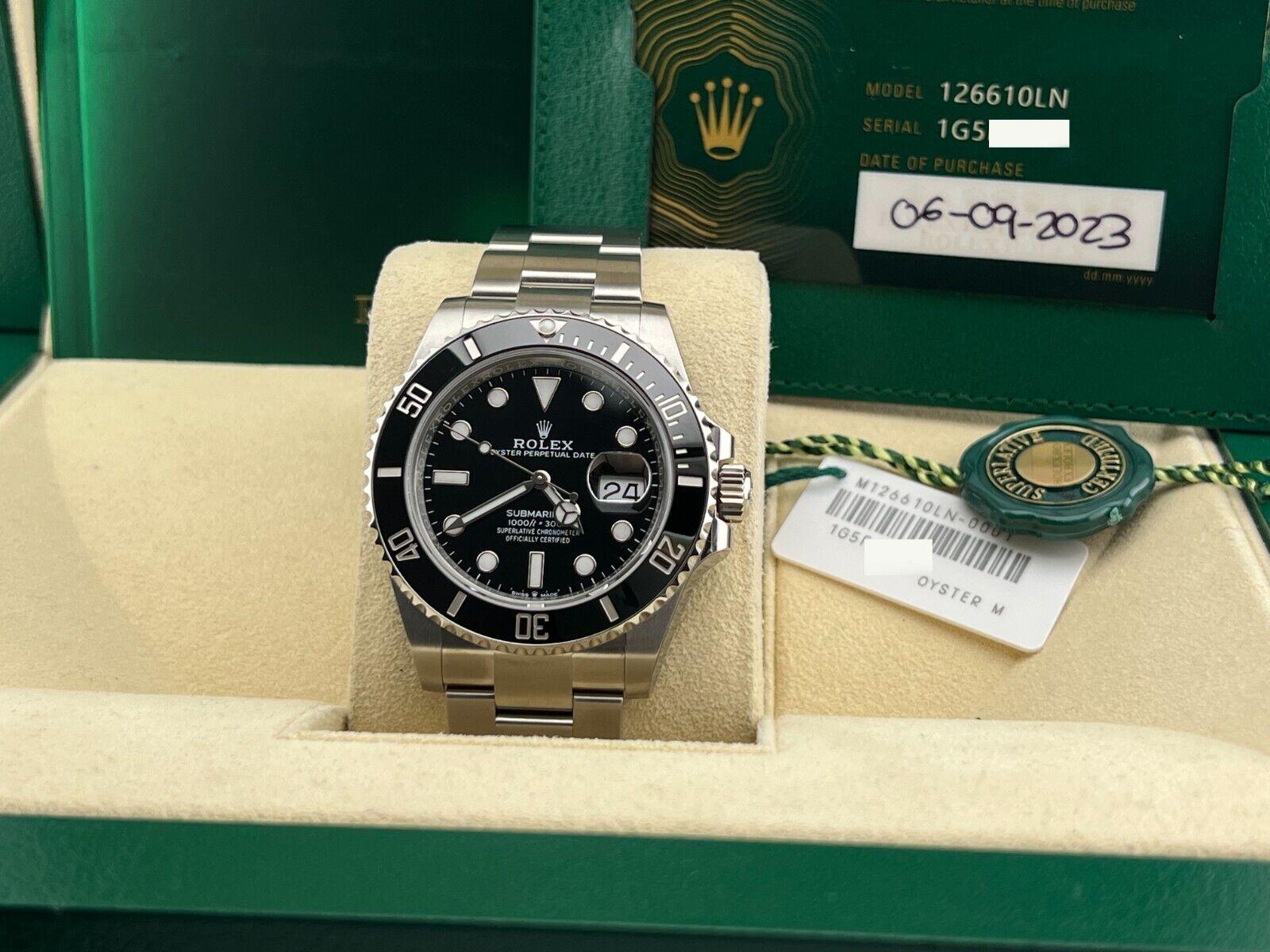 Rolex Submariner 126610LN 41mm Black Ceramic Stainless Box Paper 2023 STICKERS 8