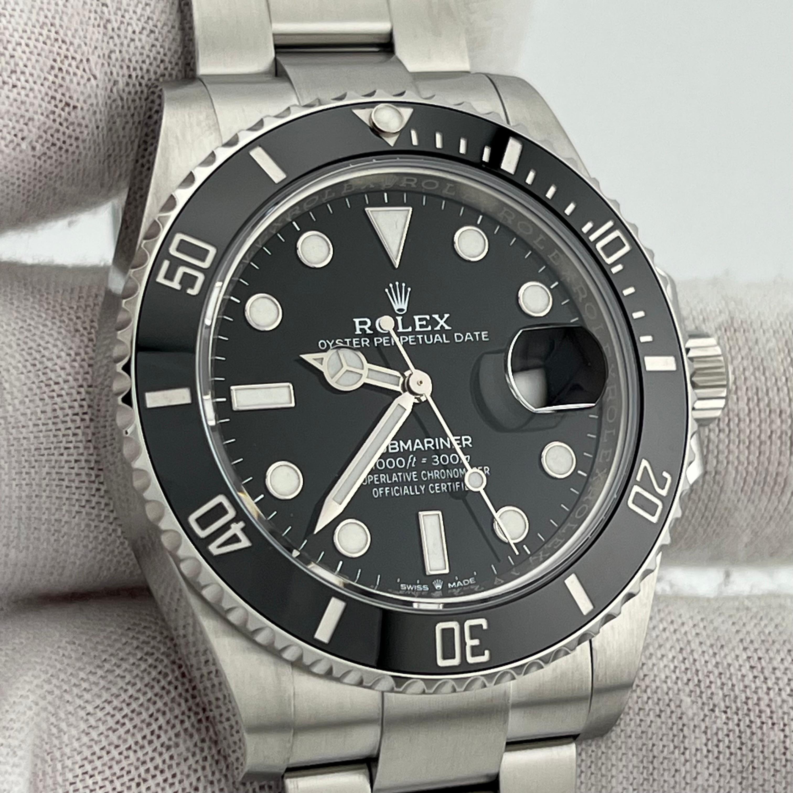 Men's Rolex Submariner 126610LN 41mm Black Ceramic Stainless Steel Box Paper 2022