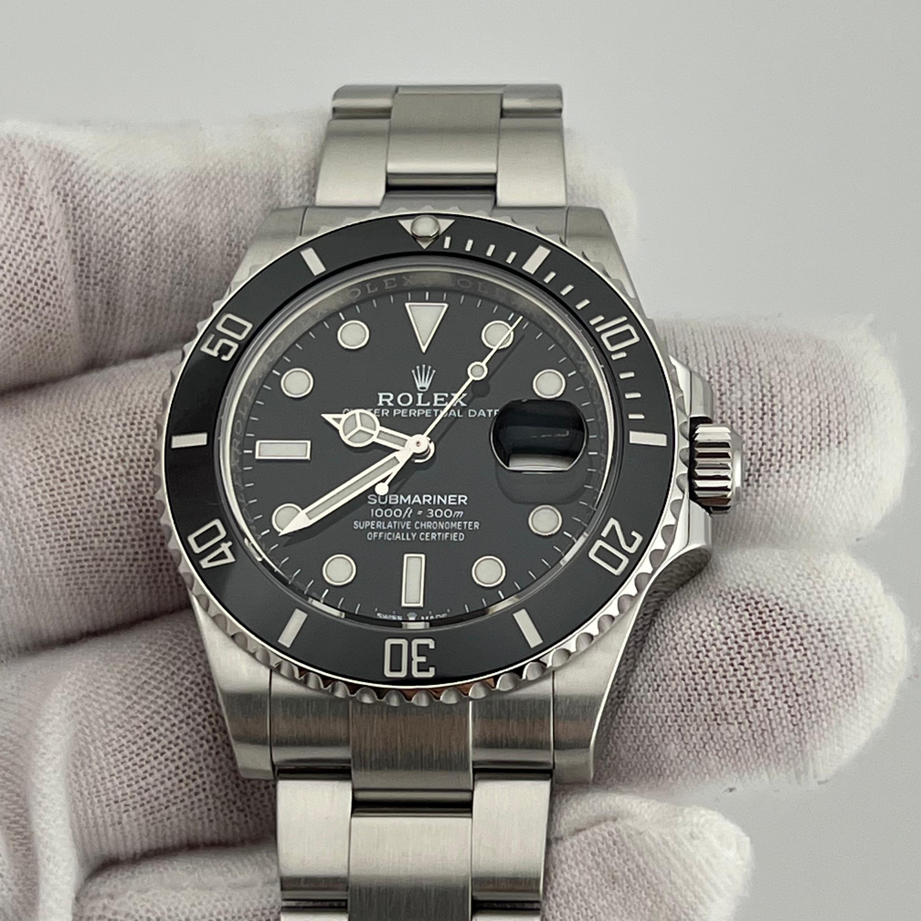 Men's Rolex Submariner 126610LN 41mm Black Ceramic Stainless Steel Box Paper For Sale