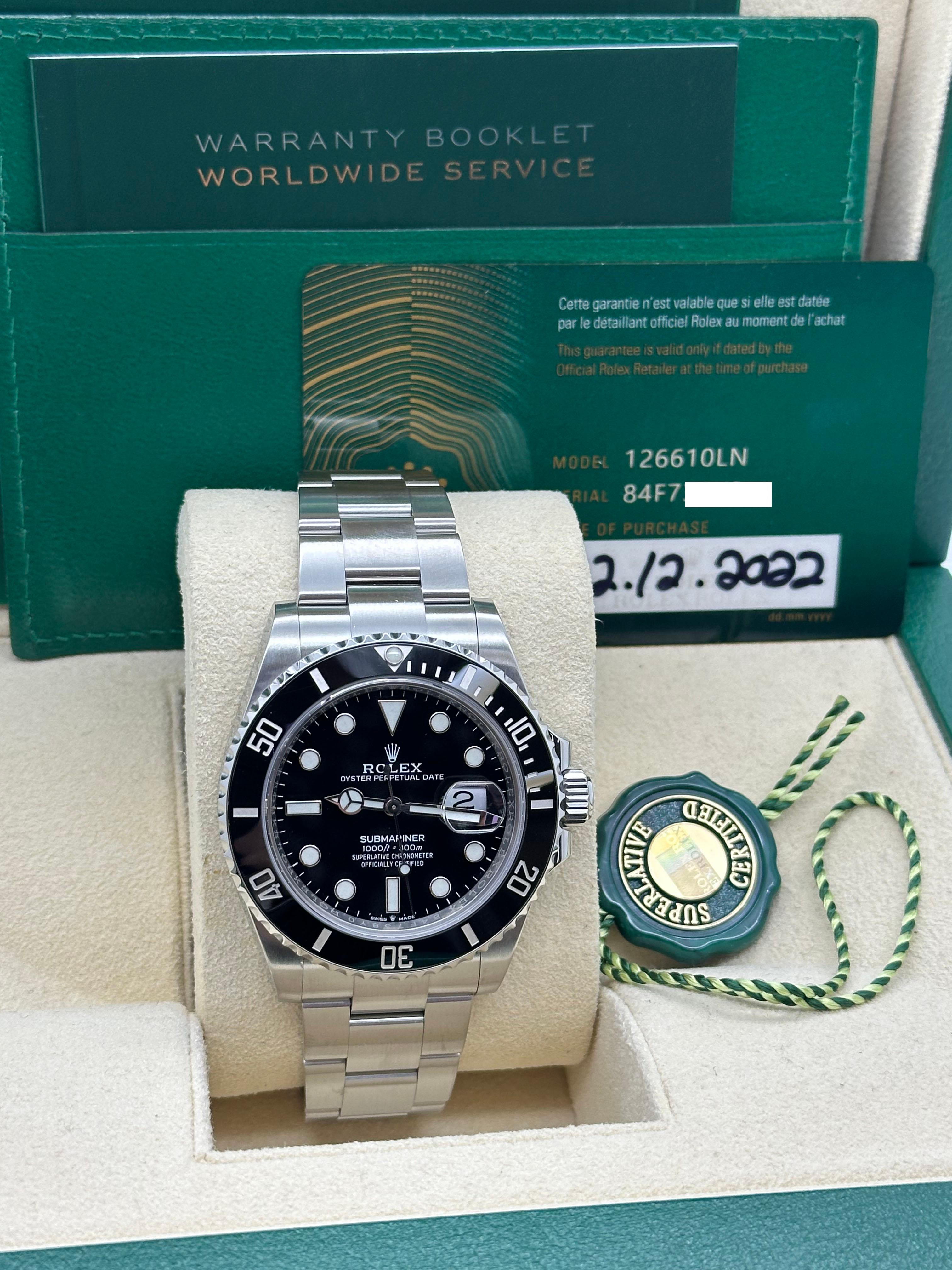 Rolex Submariner 126610LN 41mm Black Dial Stainless Steel Box Paper 2022 In Excellent Condition In San Diego, CA