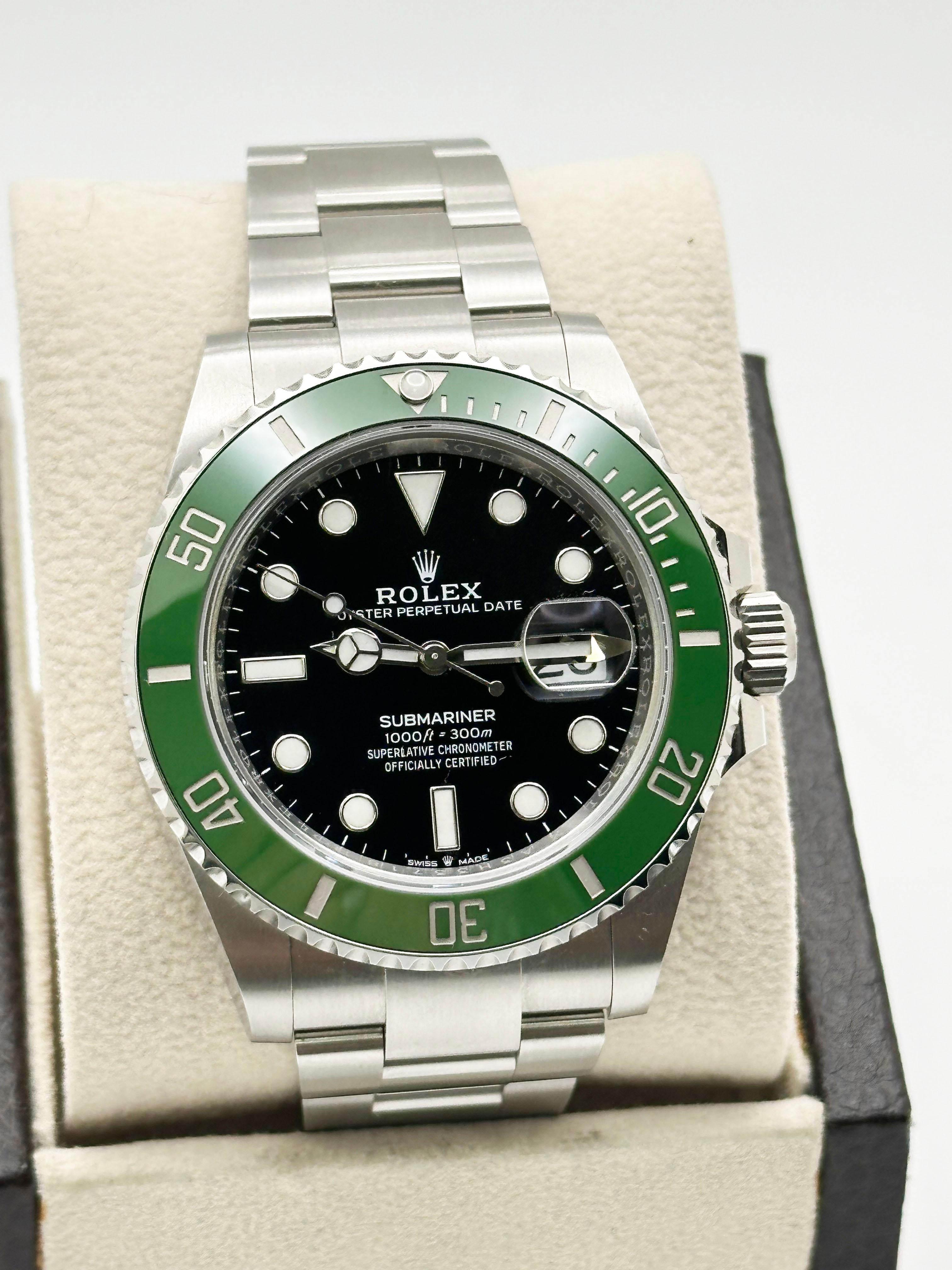 Men's Rolex Submariner 126610LV Starbucks Ceramic Green Bezel Steel Box Paper 41mm For Sale