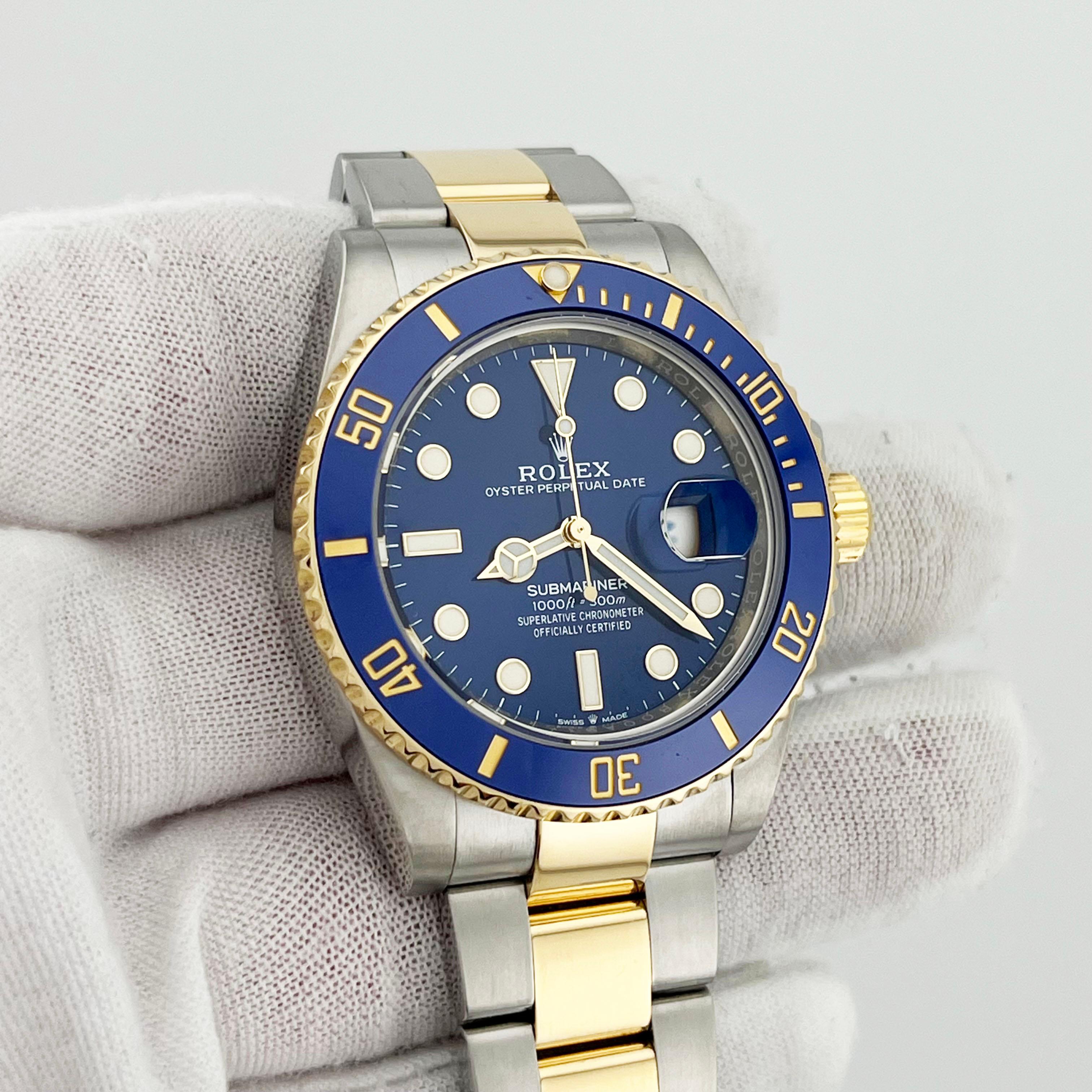 Rolex Submariner 126613LB 41mm Cerámica Azul Oro Amarillo 18K Caja Acero Papel 7