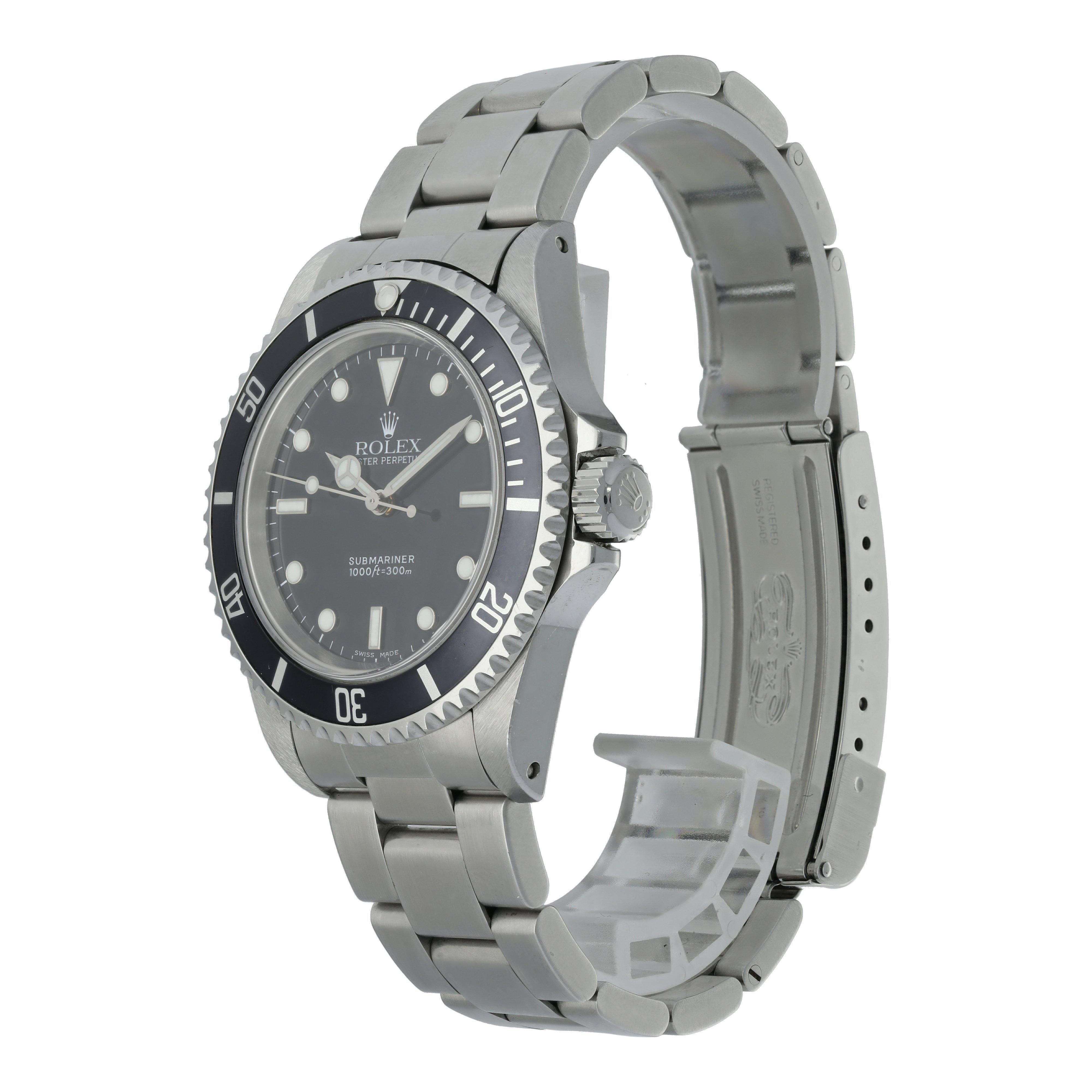 Rolex Submariner 14060 Men's Watch In Excellent Condition For Sale In New York, NY