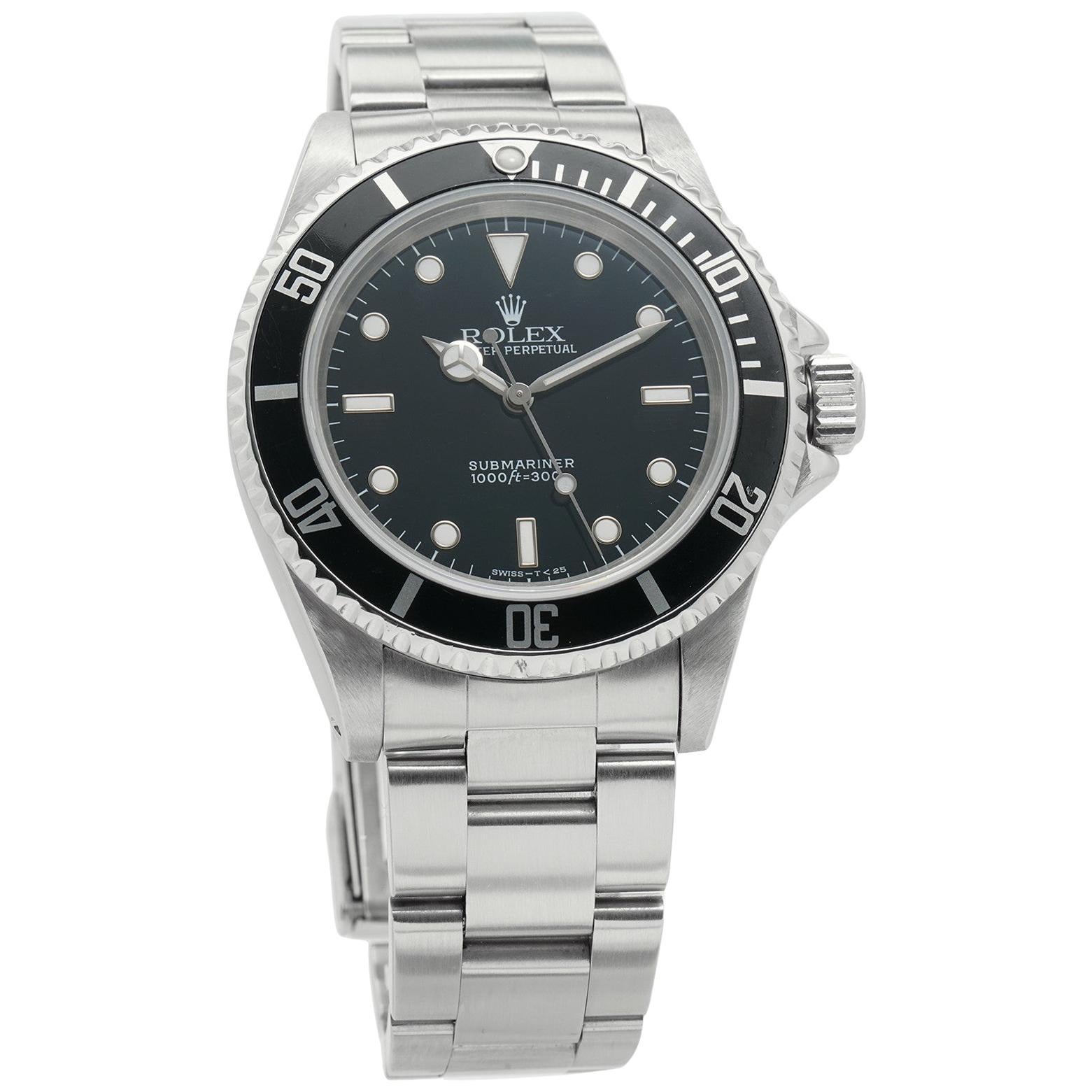 Rolex Submariner 14060, Missing Dial, Certified and Warranty For Sale