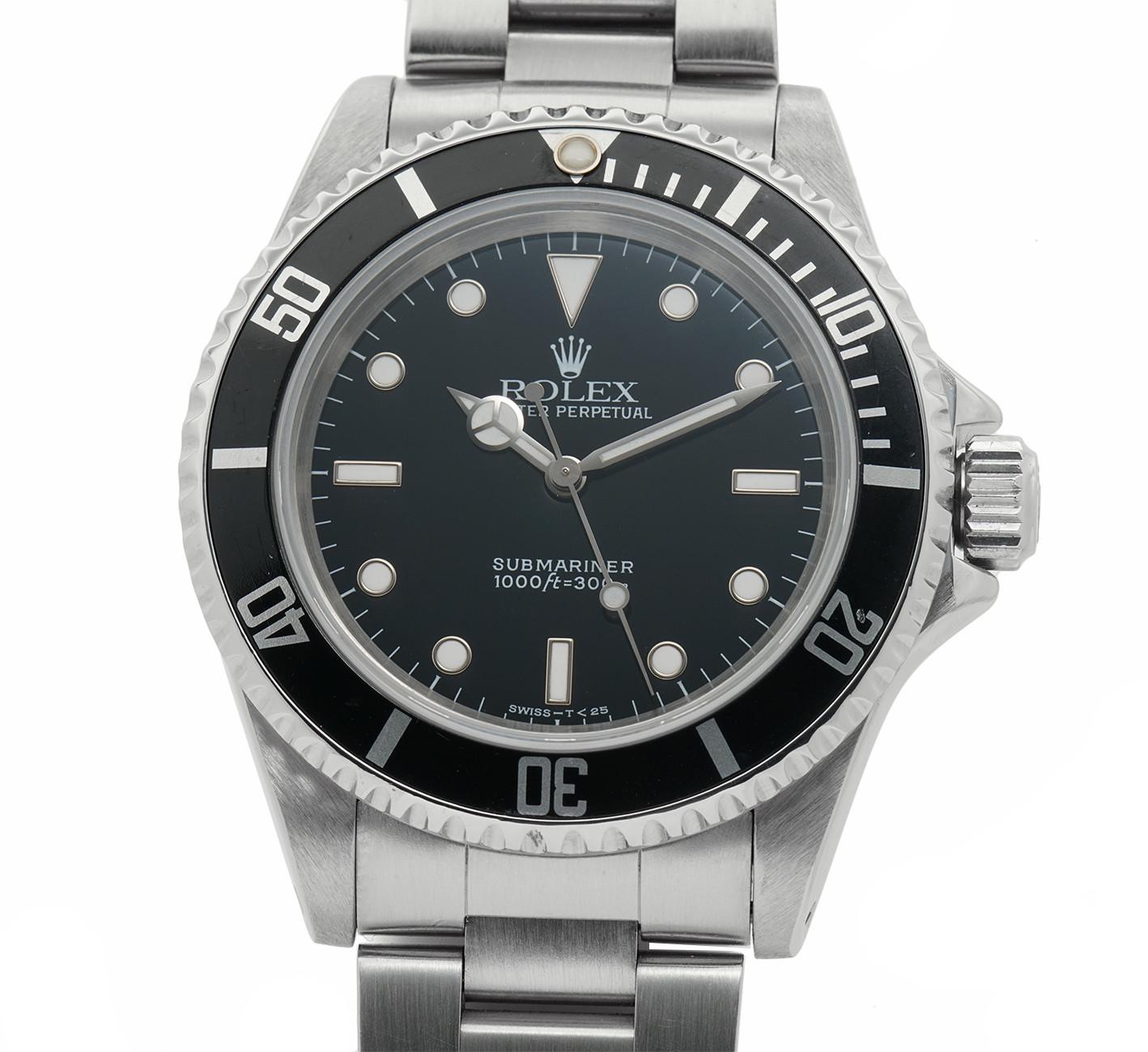 Rolex Submariner 14060, Missing Dial, Certified and Warranty In Excellent Condition For Sale In Miami, FL