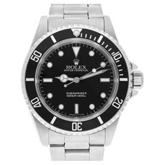 Rolex Submariner 14060 No-Date Montre automatique noire en acier inoxydable, 40 mm, 1991