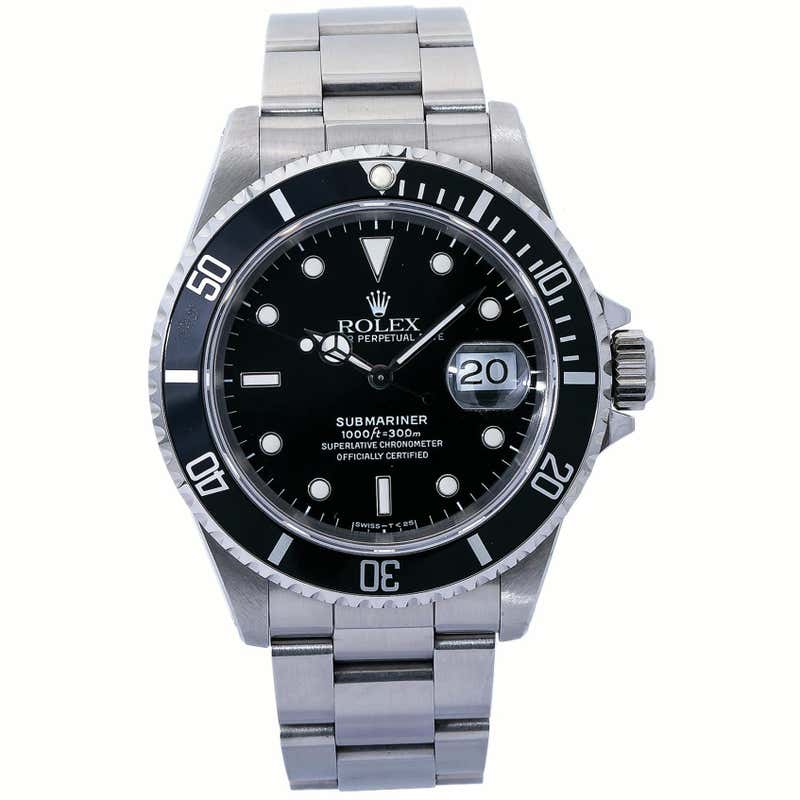 Rolex Submariner 16610, Black Dial, Certified and Warranty For Sale at