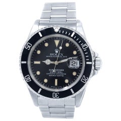 Vintage Rolex Submariner 16610, Black Dial, Certified and Warranty