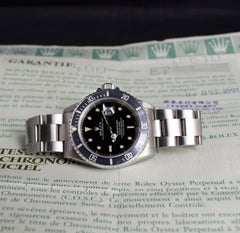 Rolex Submariner 16610 Creamy Date with paper Steel Automatic Watch, 1990