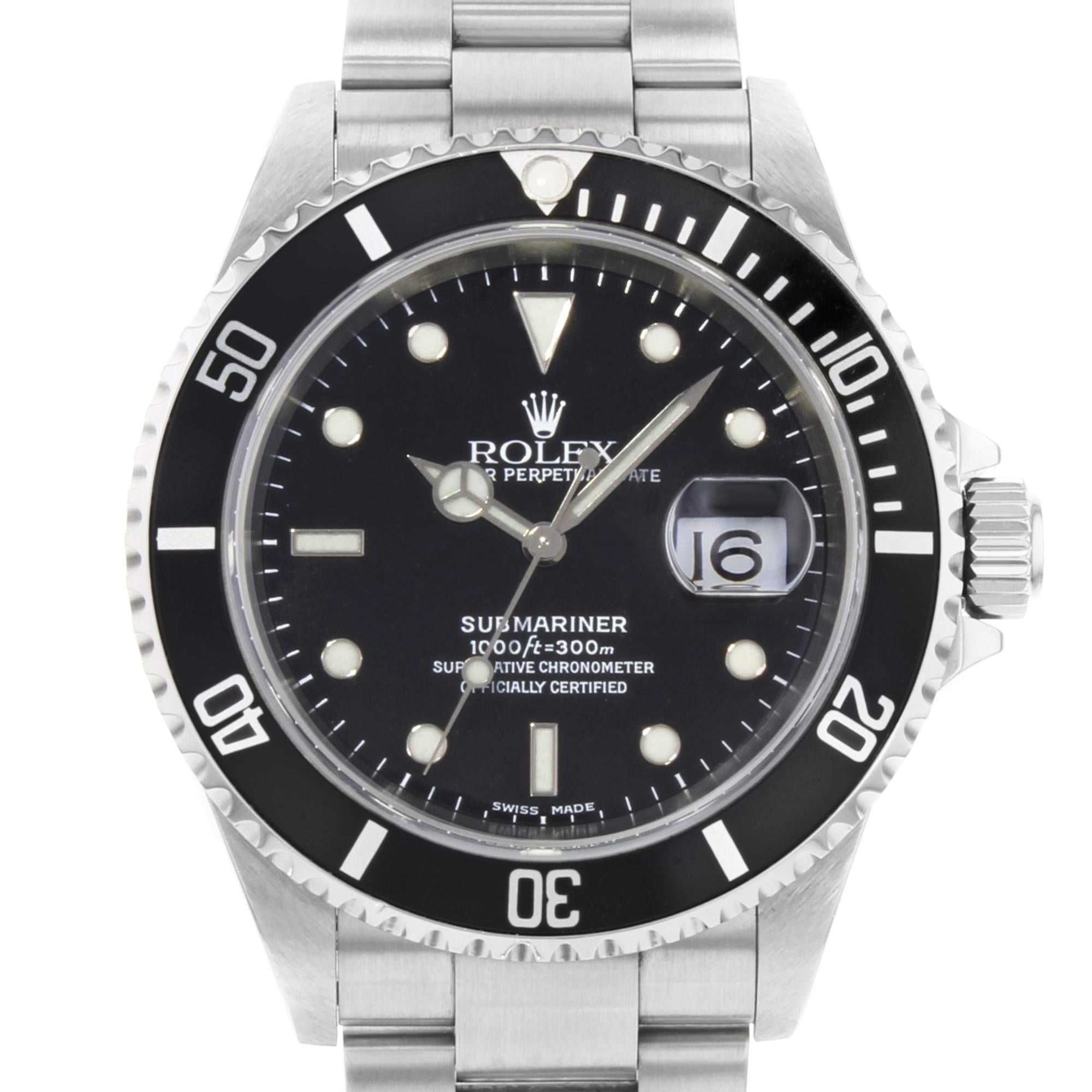 Rolex Submariner 16610 Holes 4-Liner Date 2000 Steel Automatic Mens Watch