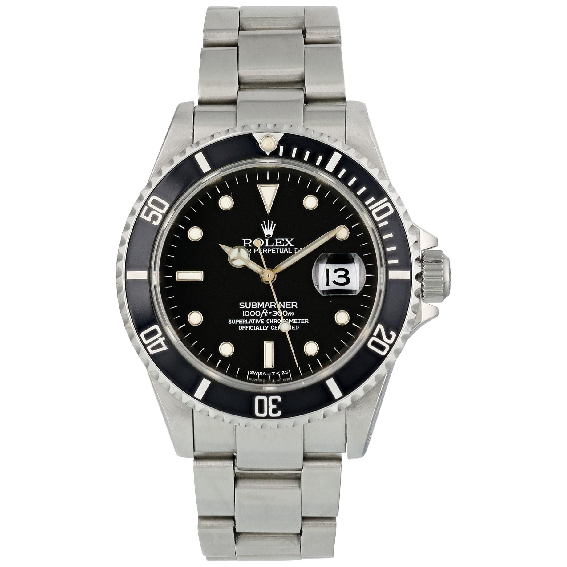 Rolex Submariner 16610 Men's Watch Box Papers For Sale