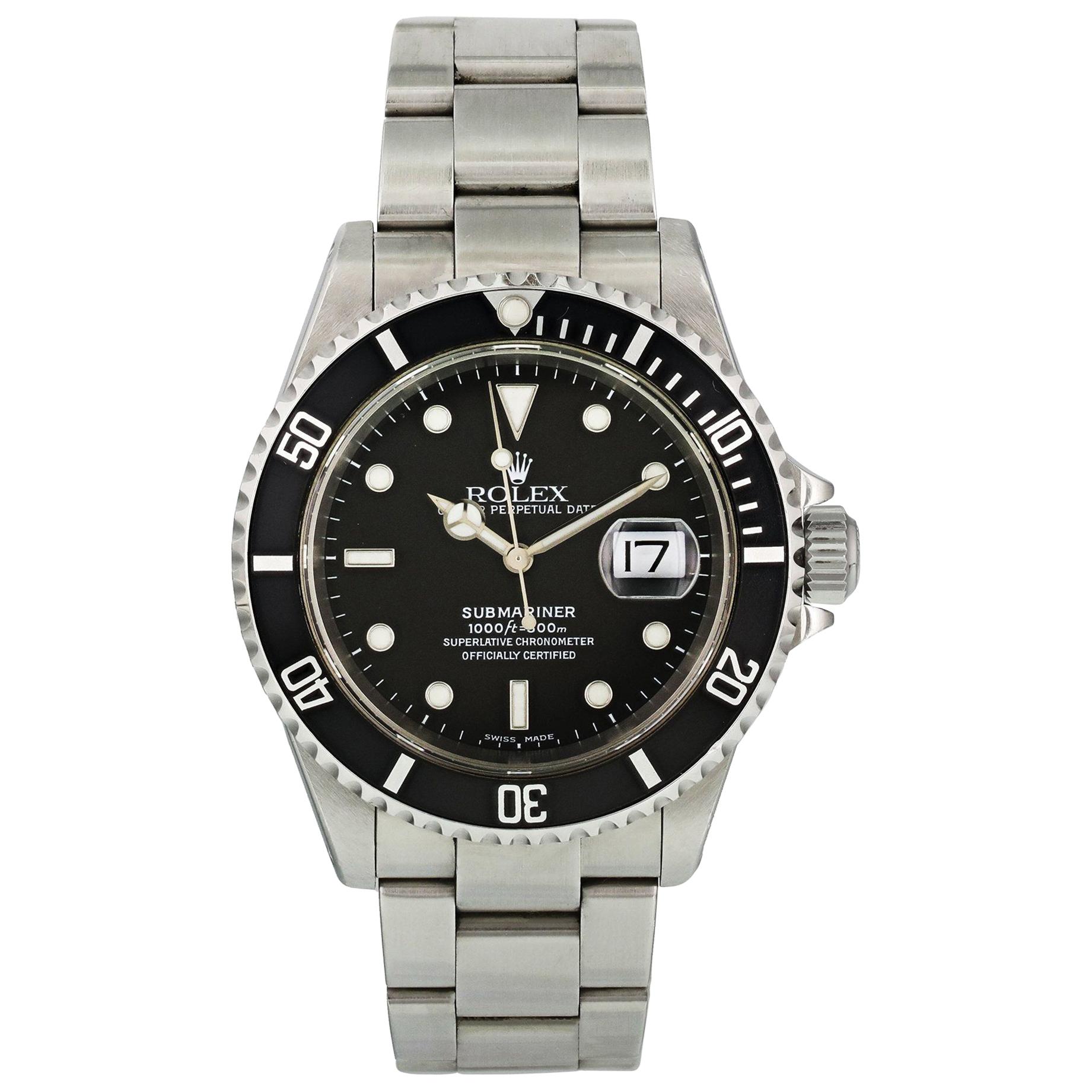 Rolex Submariner 16610 Men's Watch For Sale