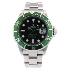 Rolex Submariner 16610LV Kermit Bisel Plano 4 Reloj Caballero Caja Papeles