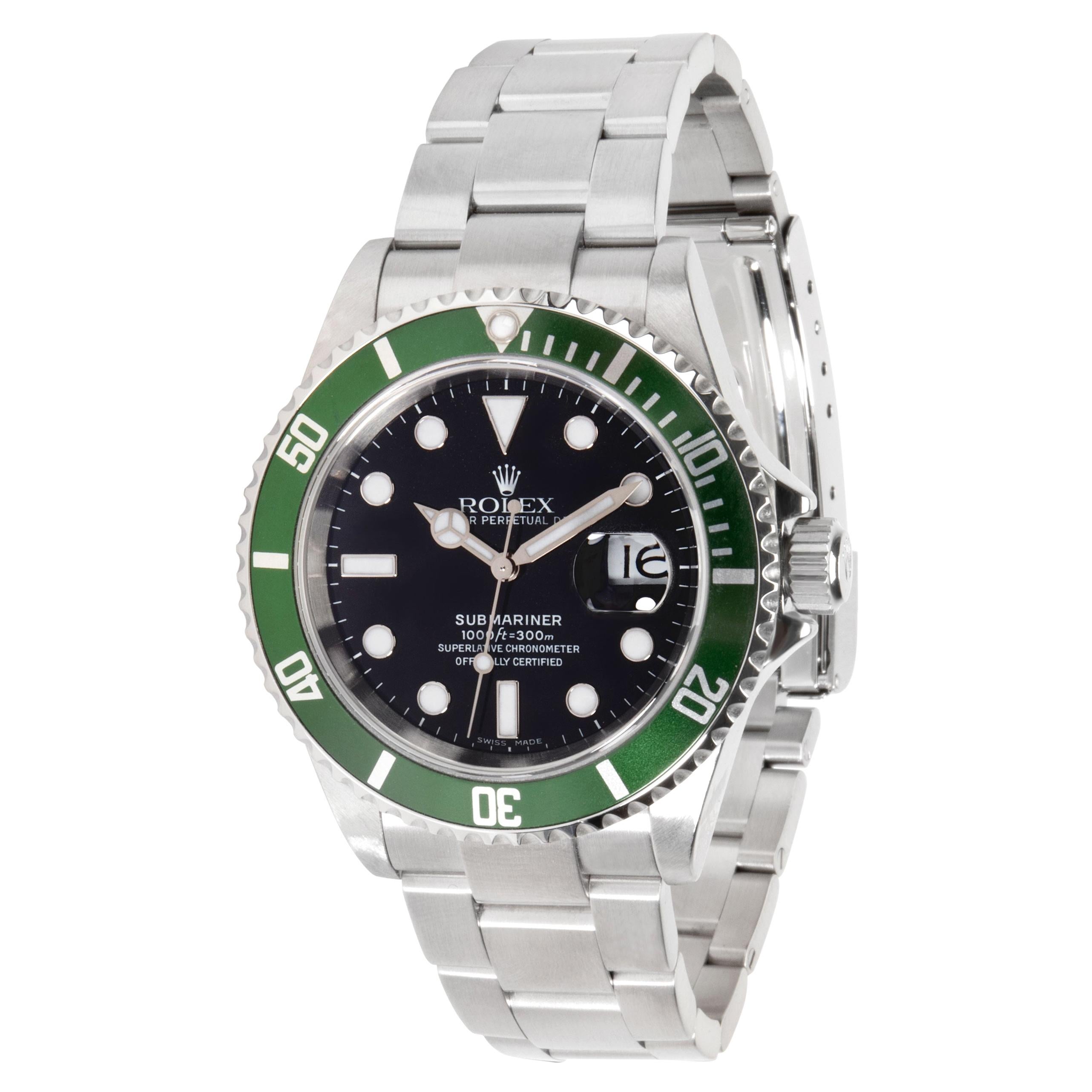 Rolex Submariner 16610V "Kermit" Men's Watch in Stainless Steel