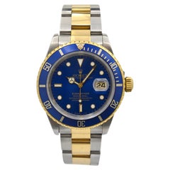 Rolex Submariner 16613 40MM Orologio da uomo in oro giallo 18 carati e acciaio inossidabile