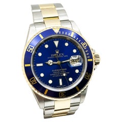 Rolex Submariner 16613 40mm Blue Dial 18K Yellow Gold Stainless Steel