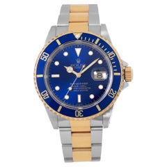 Rolex Submariner 16613 Automatic Watch Stainless Steel Blue Dial