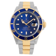 Rolex Submariner 16613 Automatic Watch Stainless Steel Blue Dial