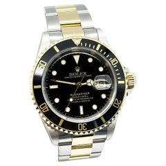 Rolex Submariner 16613 Negro Oro amarillo de 18 quilates Acero inoxidable Caja y folletos