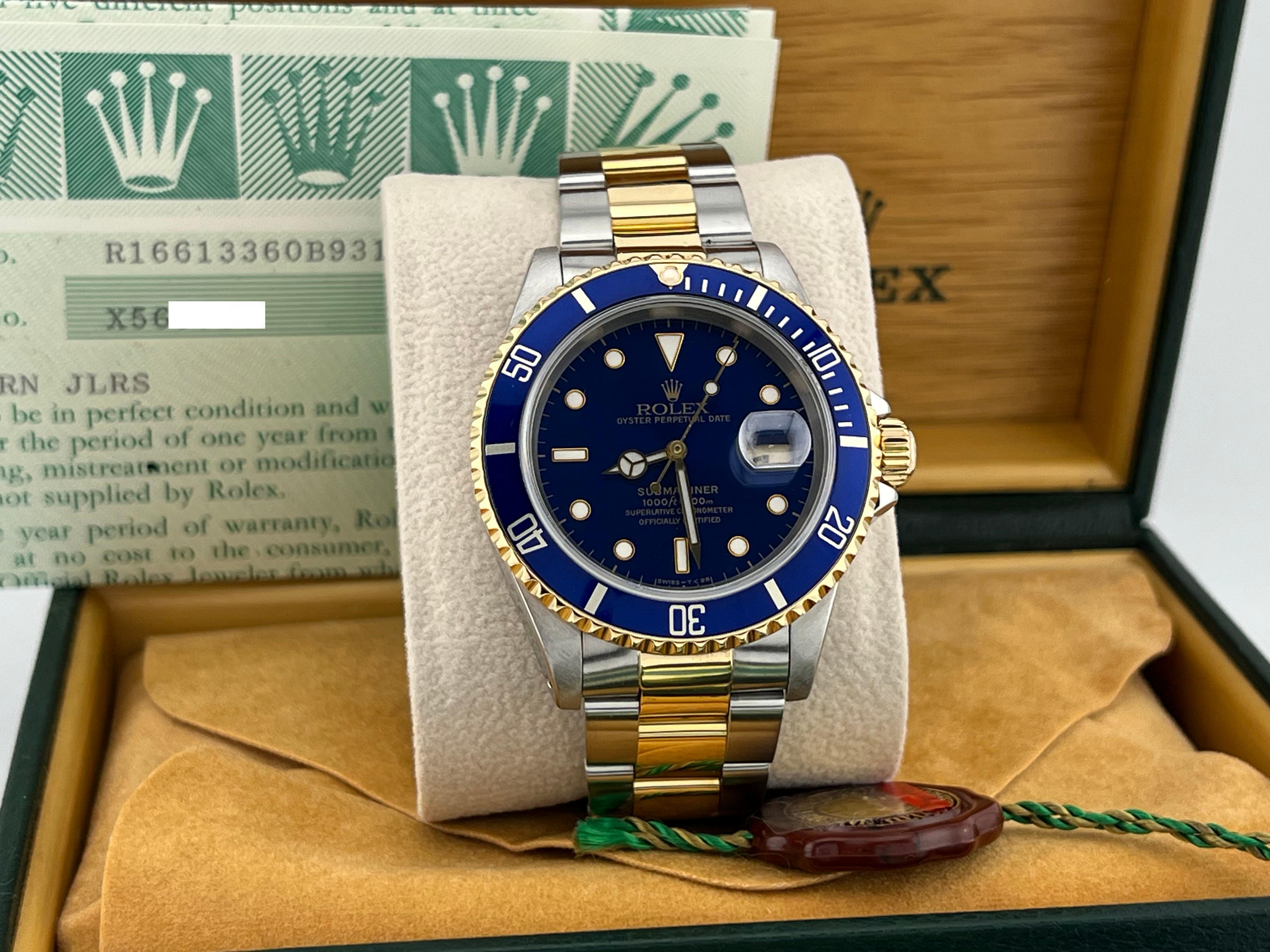 Numero di stile: 16613



Seriale: X566***



Anno: 1991

 

Model: Rolex Submariner 

 

Materiale della cassa: Acciaio inossidabile 

 

Fascia: oro giallo 18 carati e acciaio inossidabile 

  

Lunetta: lunetta blu 

  

Quadrante: Quadrante blu