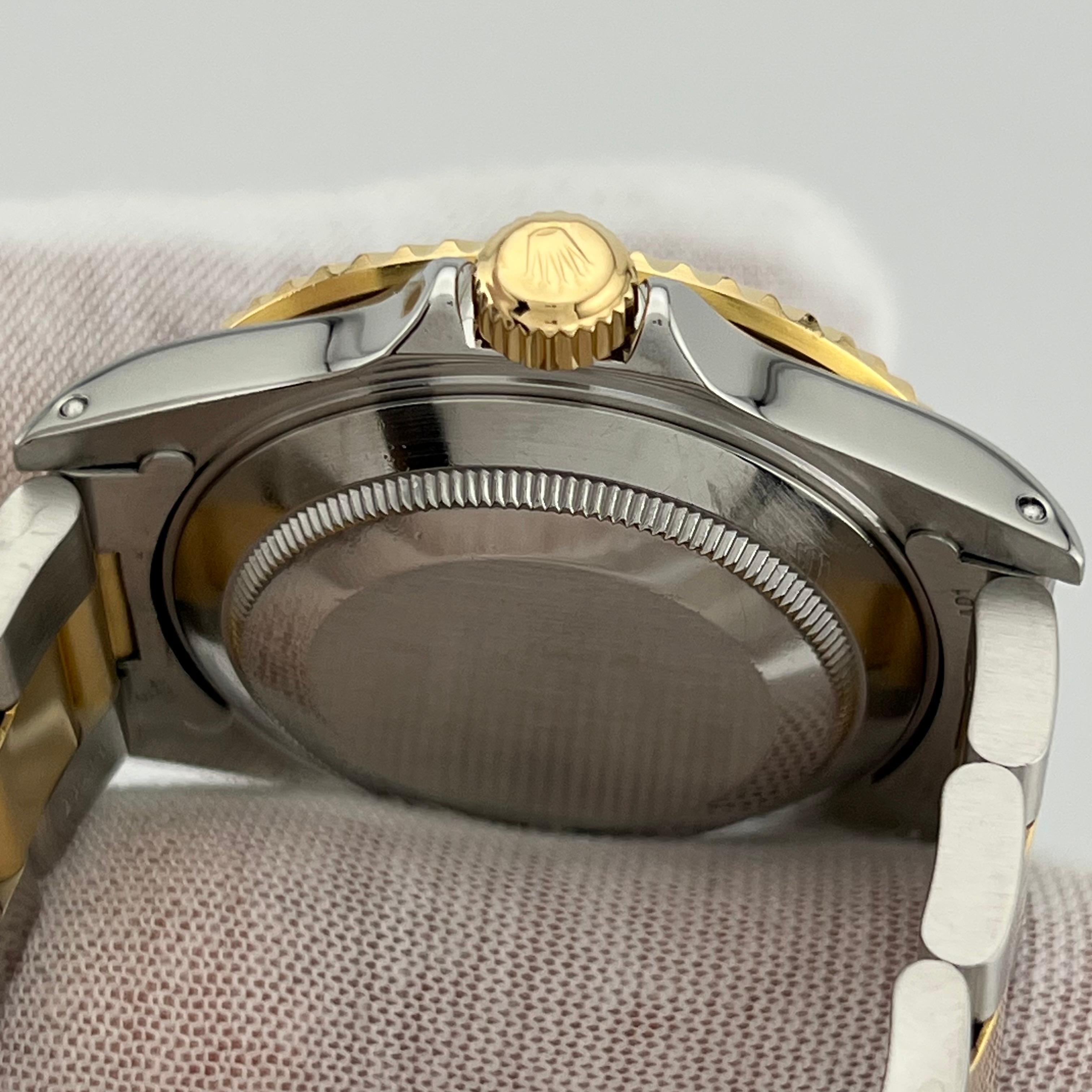 Rolex Submariner 16613 Quadrante blu Oro giallo 18 carati Scatola di carta 40 mm 1
