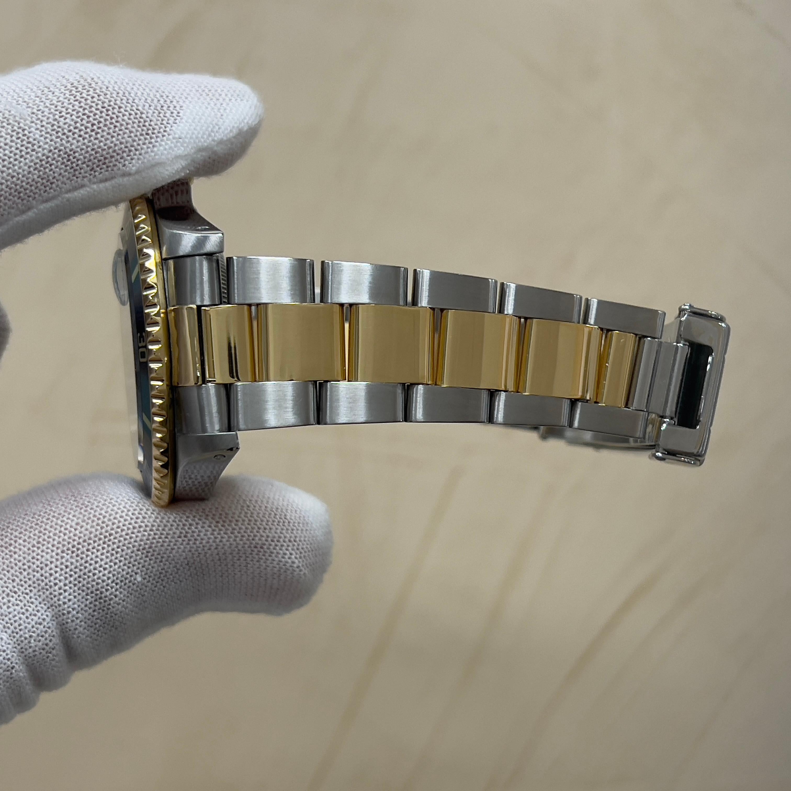 Rolex Submariner 16613 Blue Dial 18K Yellow Gold Stainless Steel 40mm 12