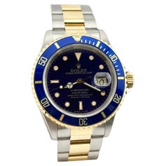 Rolex Submariner 16613 Esfera Azul Oro Amarillo 18K Acero Inoxidable 40mm