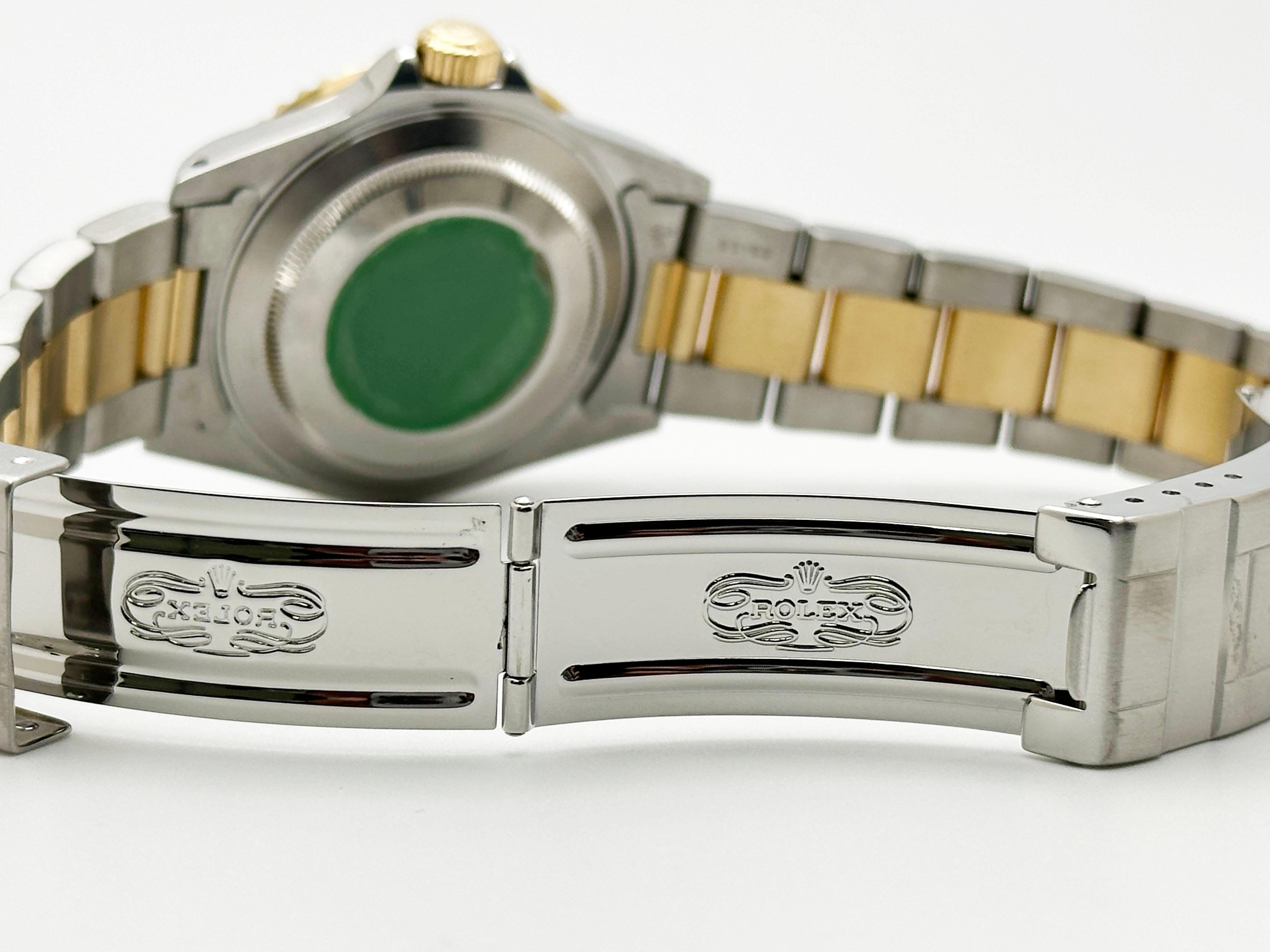Rolex Submariner 16613 Quadrante blu Oro giallo 18 carati Acciaio inossidabile Scatola di carta 40mm 5