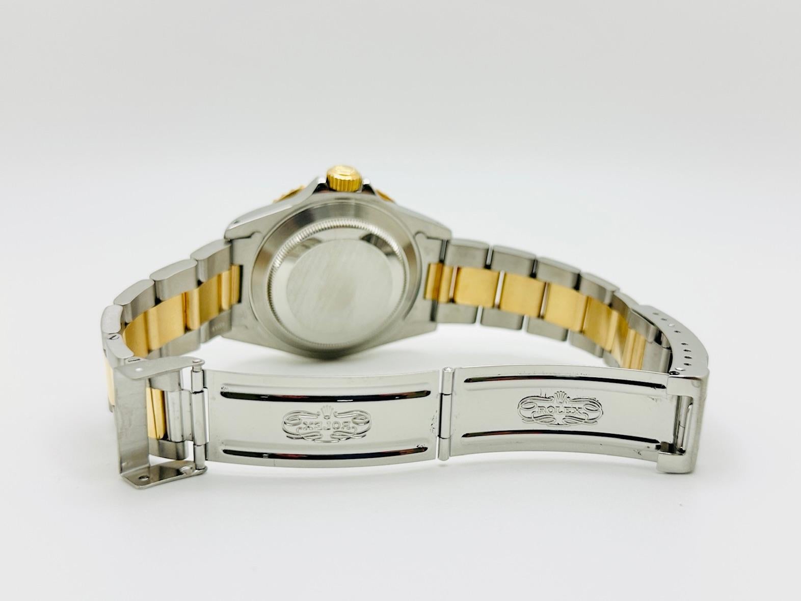 Rolex Submariner 16613 Blue Dial 18K Yellow Gold Stainless Steel For Sale 1