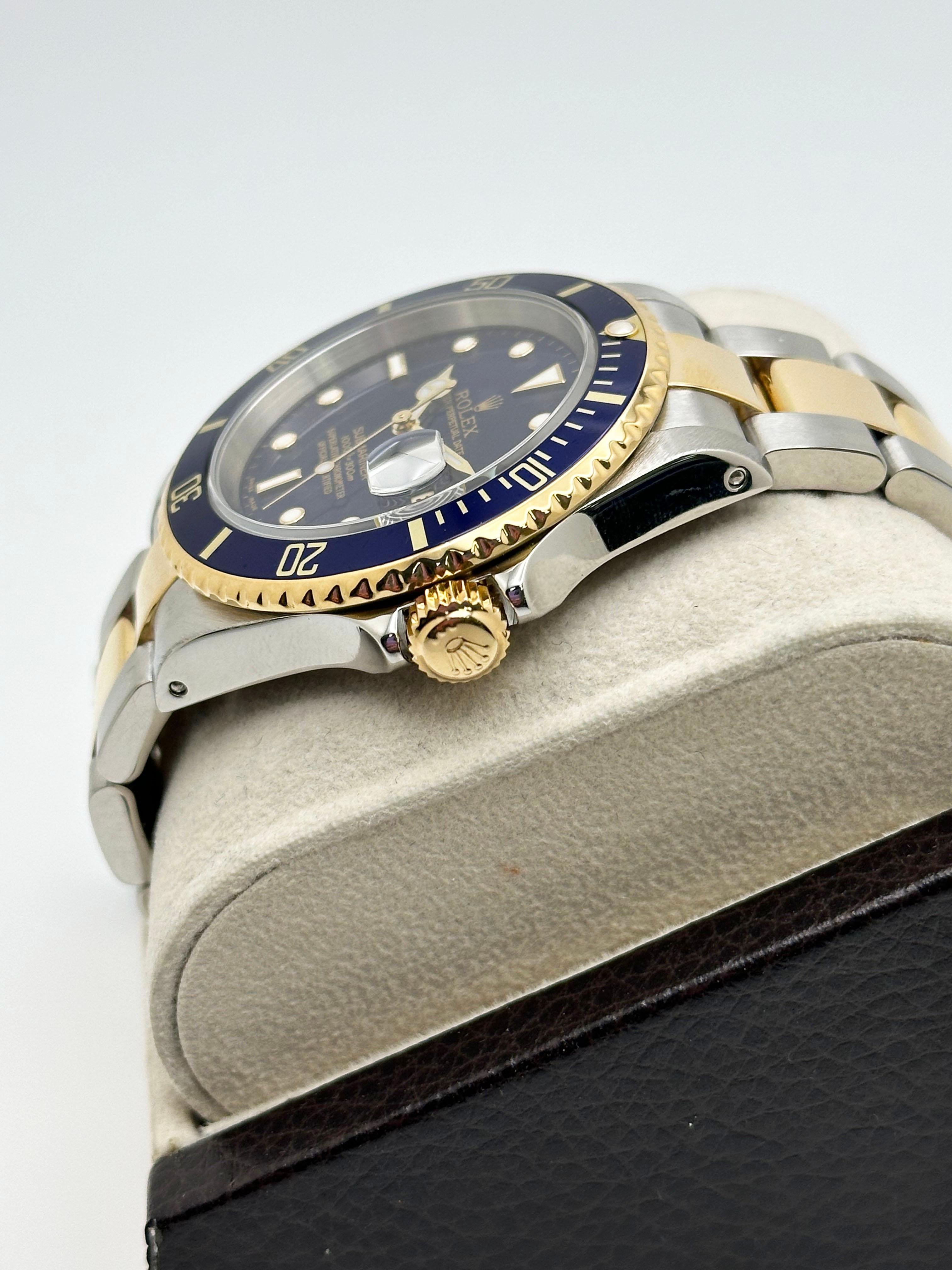 Rolex Submariner 16613 Blue Dial 18K Yellow Gold Stainless Steel 1