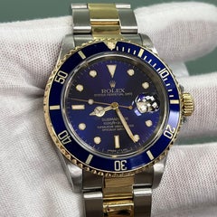 Rolex Submariner 16613 Blue Dial 18K Yellow Gold Stainless Steel