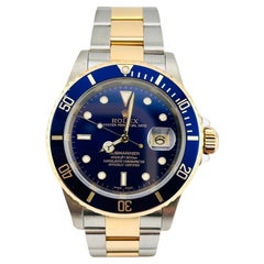 Rolex Submariner 16613 Blue Dial 18K Yellow Gold Stainless Steel