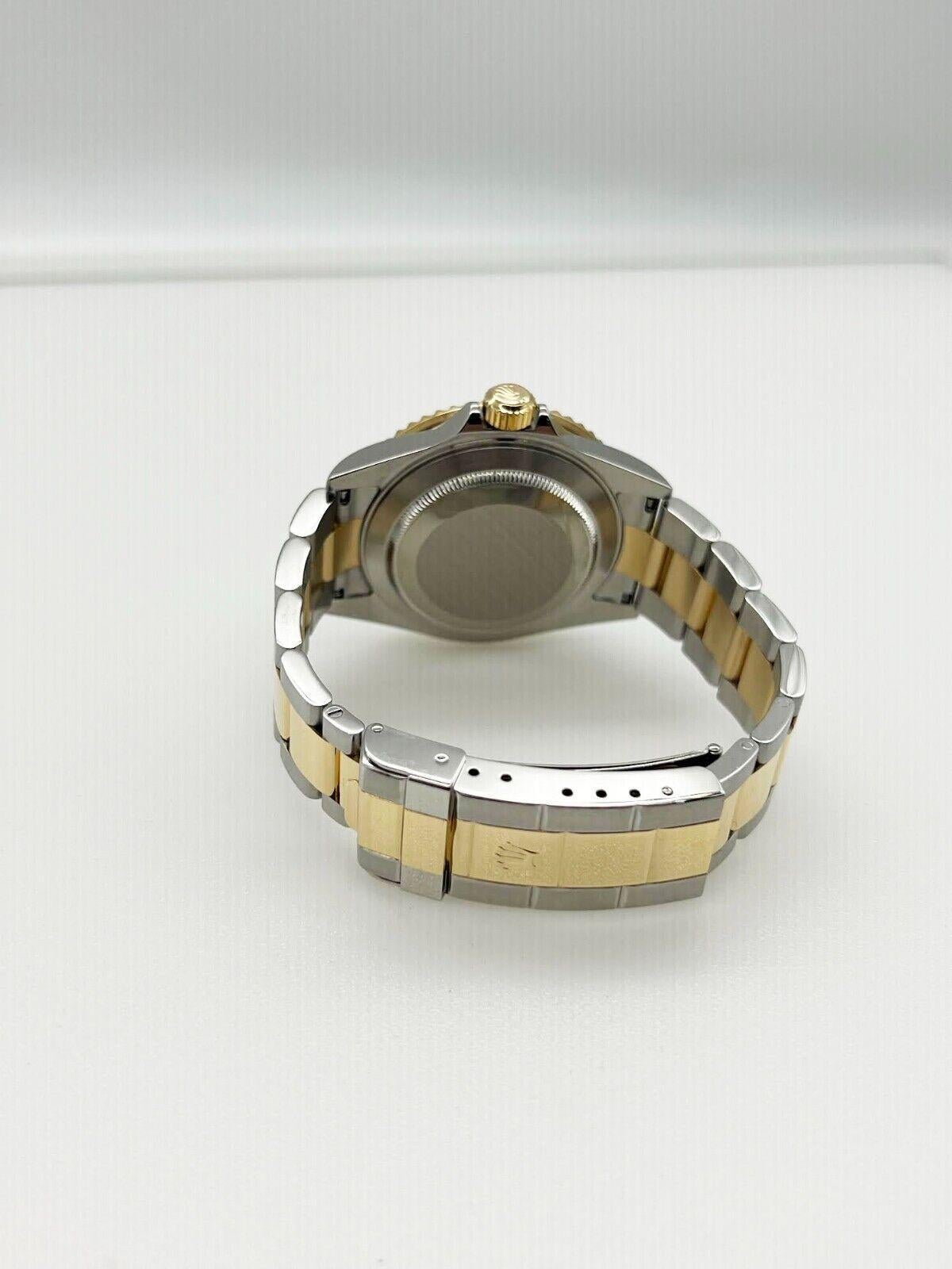 Rolex Submariner 16613 Champagne Serti Dial 18K Yellow Gold Steel Box Paper 2