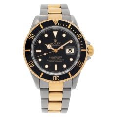 Montre Rolex Submariner 16613 en acier inoxydable avec cadran noir 40 mm Automatique