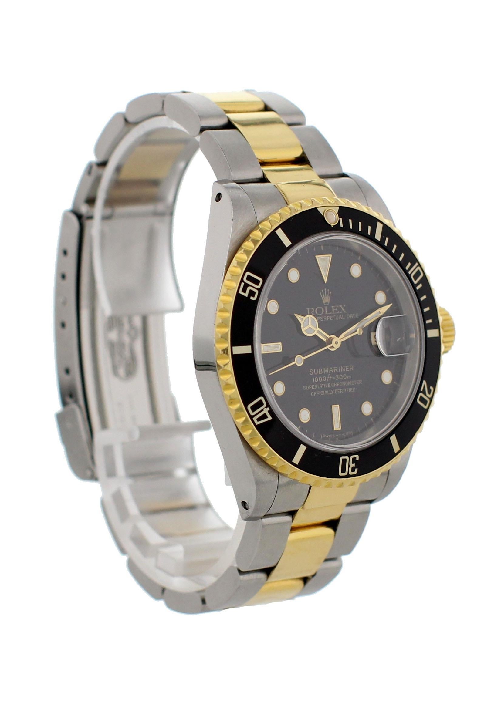 Rolex Submariner 16613 Men's Watch In Excellent Condition For Sale In New York, NY