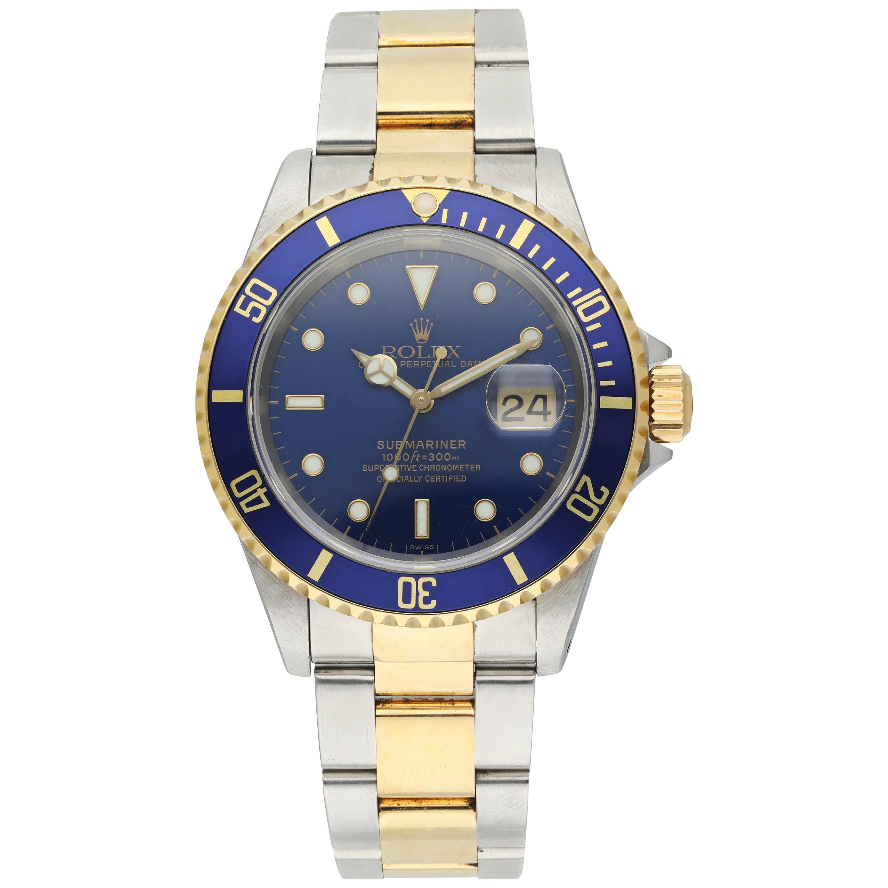 Rolex Submariner 16613 Men's Watch For Sale