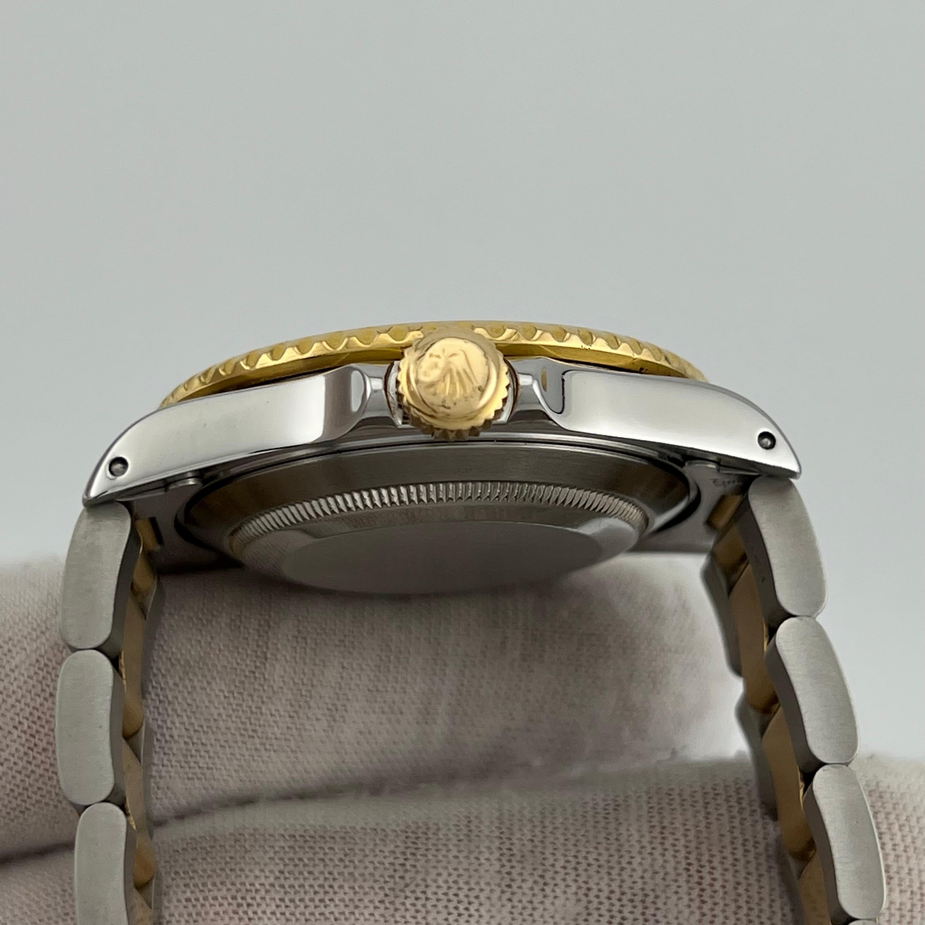 Rolex Submariner 16613 Mother of Pearl Serti Dial 18K Gold Stainless Steel 4