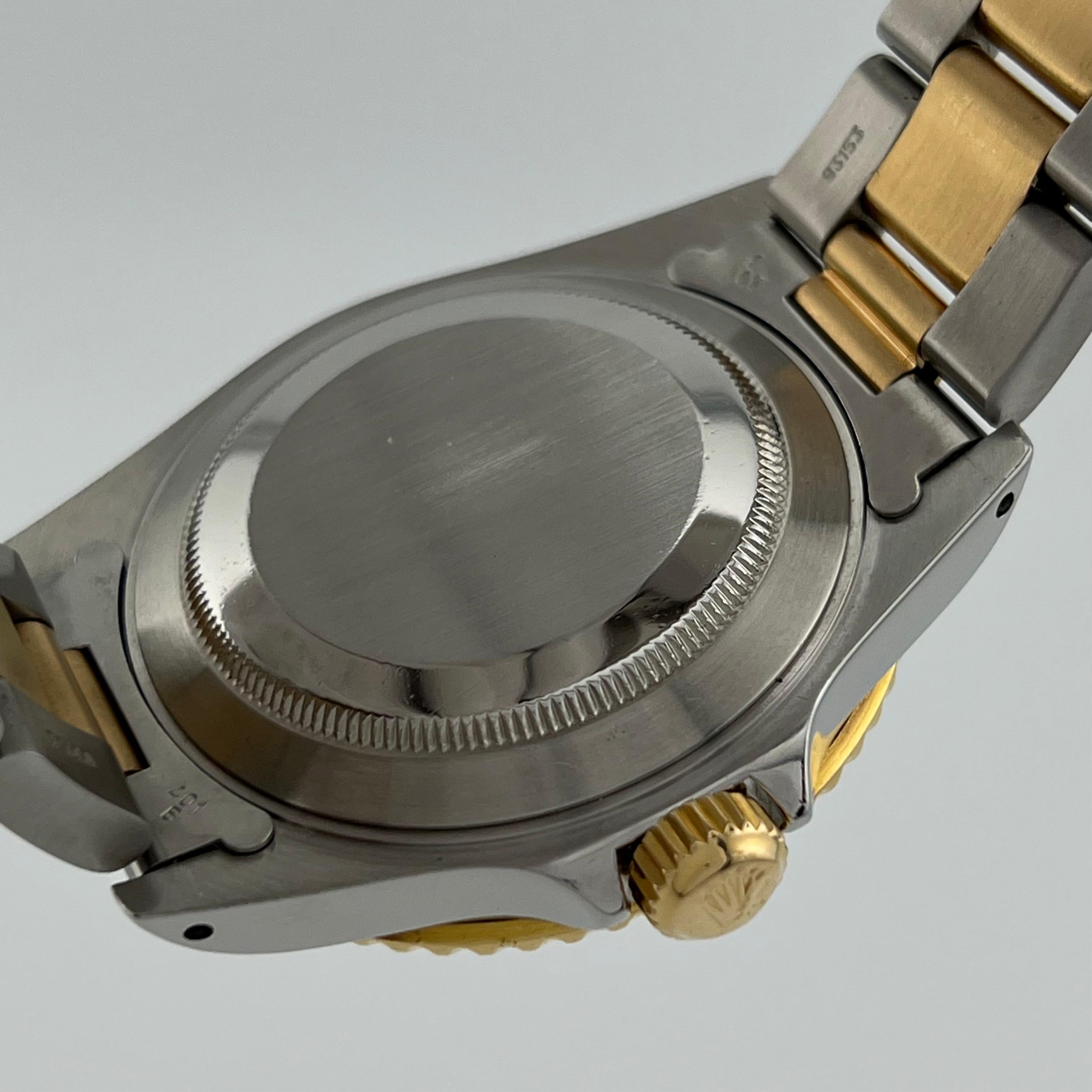 Rolex Submariner 16613 Mother of Pearl Serti Dial 18K Gold Stainless Steel 5