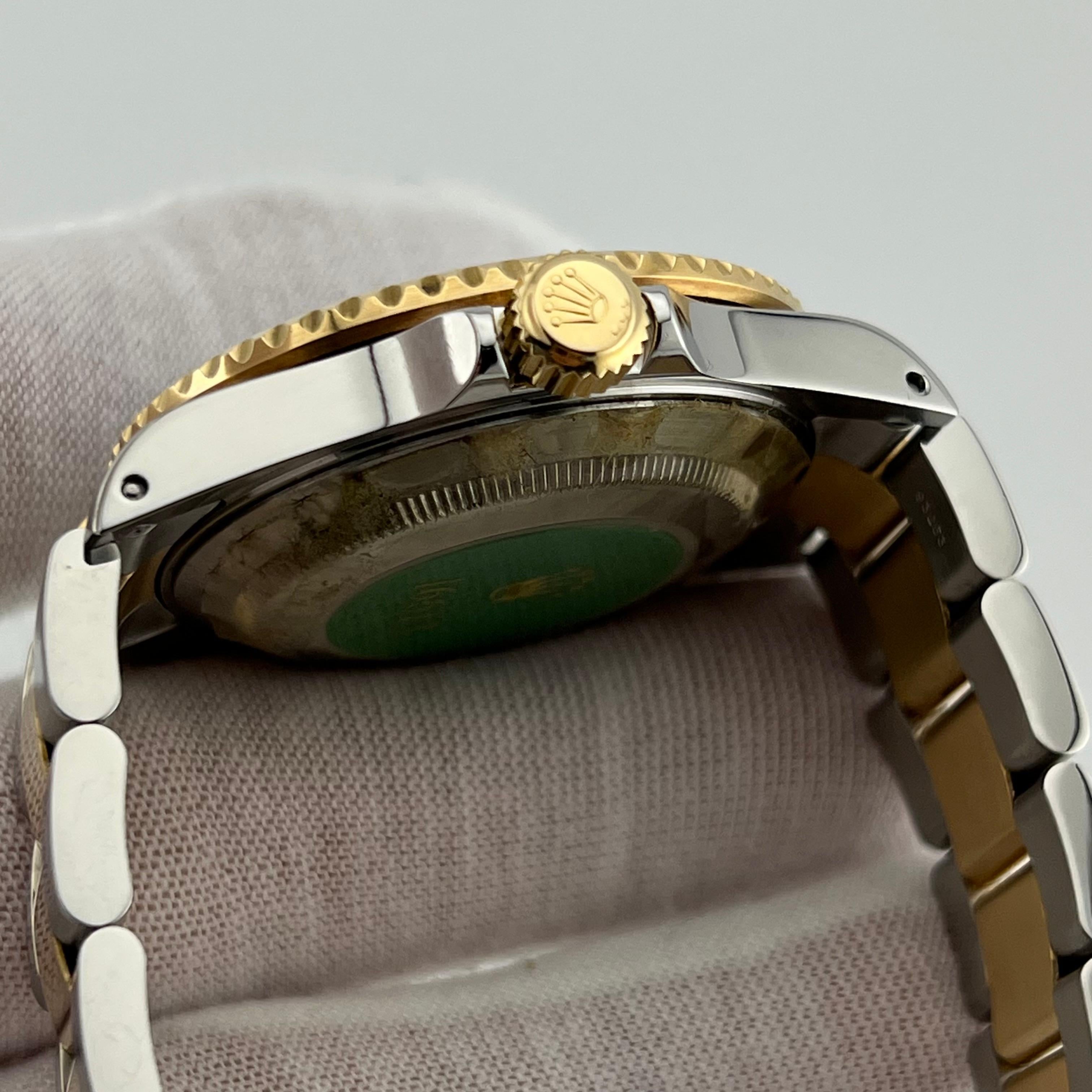 Rolex Submariner 16613 Silver Serti Dial 18K Yellow Gold Stainless Steel 40mm 5